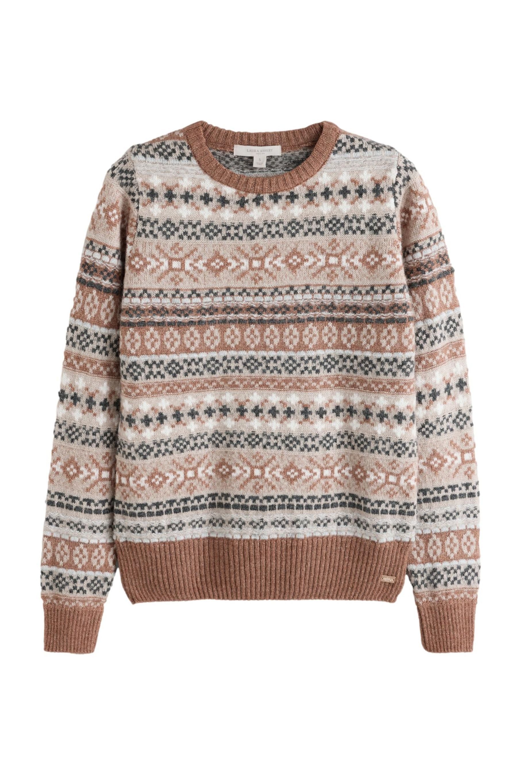 LAURA ASHLEY Rundhalspullover Laura Ashley Rundhalspullover mit Fairisle-Muster (1-tlg)