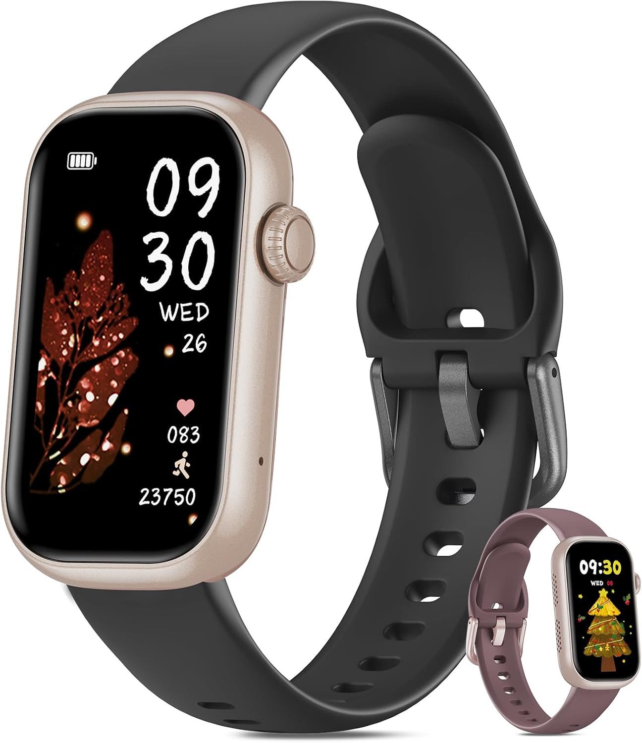 BOALZETD QS50 Smartwatch (3,7 cm, android ios), Schlanke Smartwatch mit 1.47" Display, 10 Tagen Laufzeit