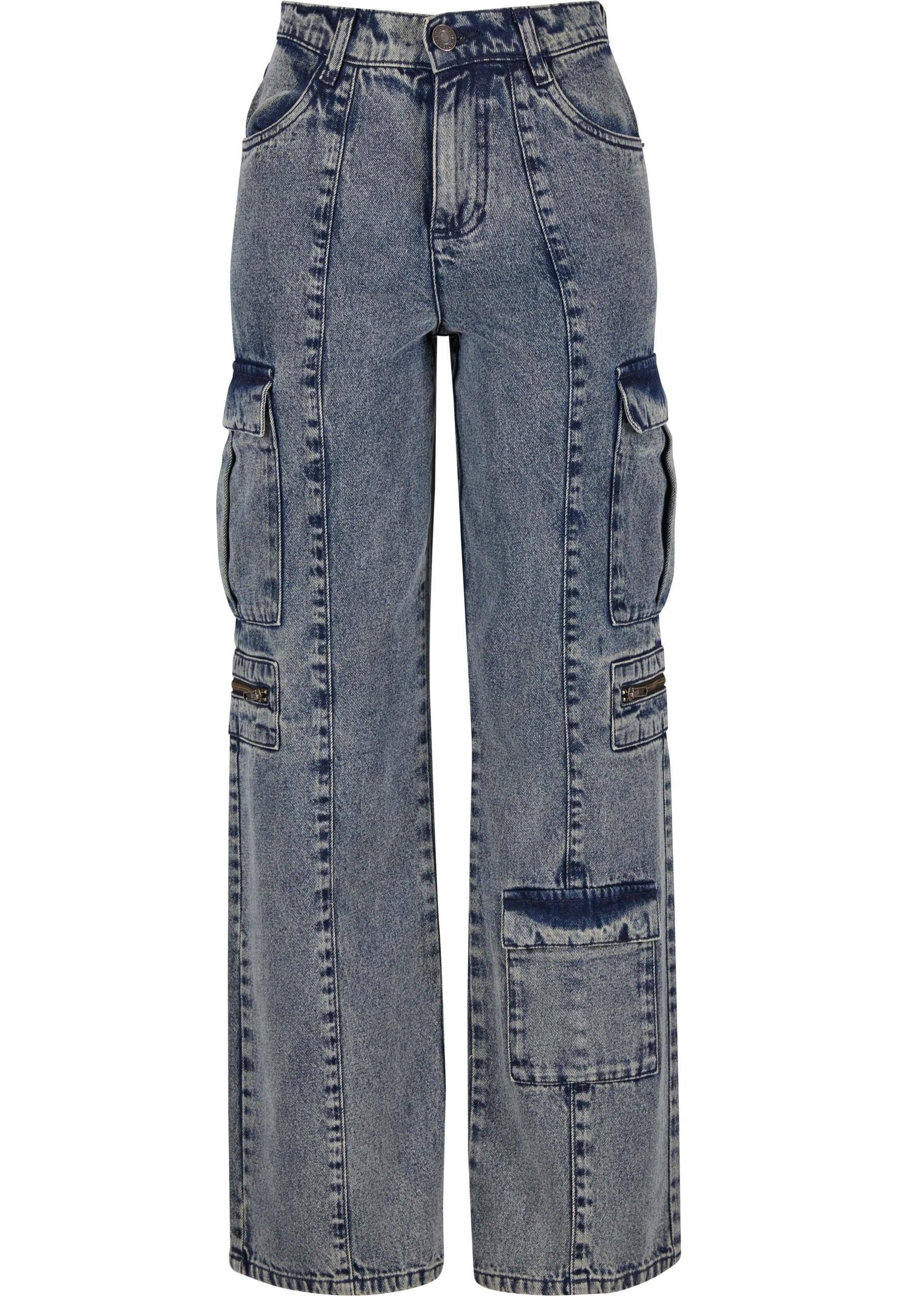 URBAN CLASSICS Cargohose Urban Classics Ladies Loose Utility Denim Pants (1 günstig online kaufen