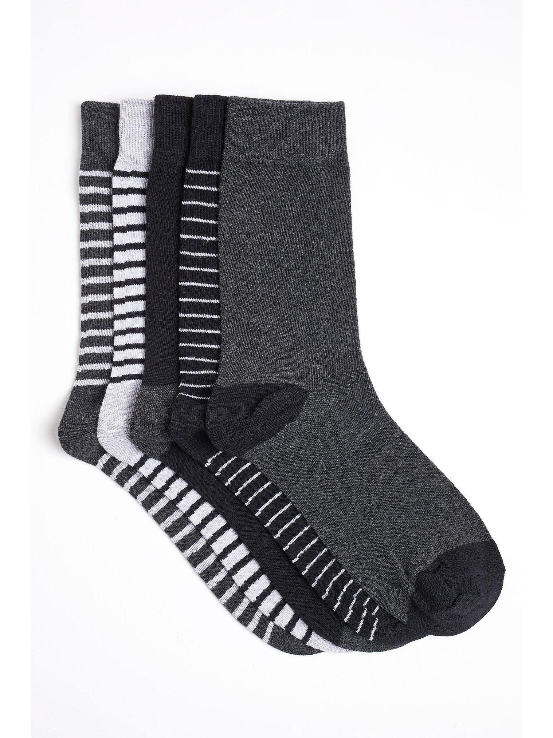 WE Fashion Basicsocken (5-Paar) Grau