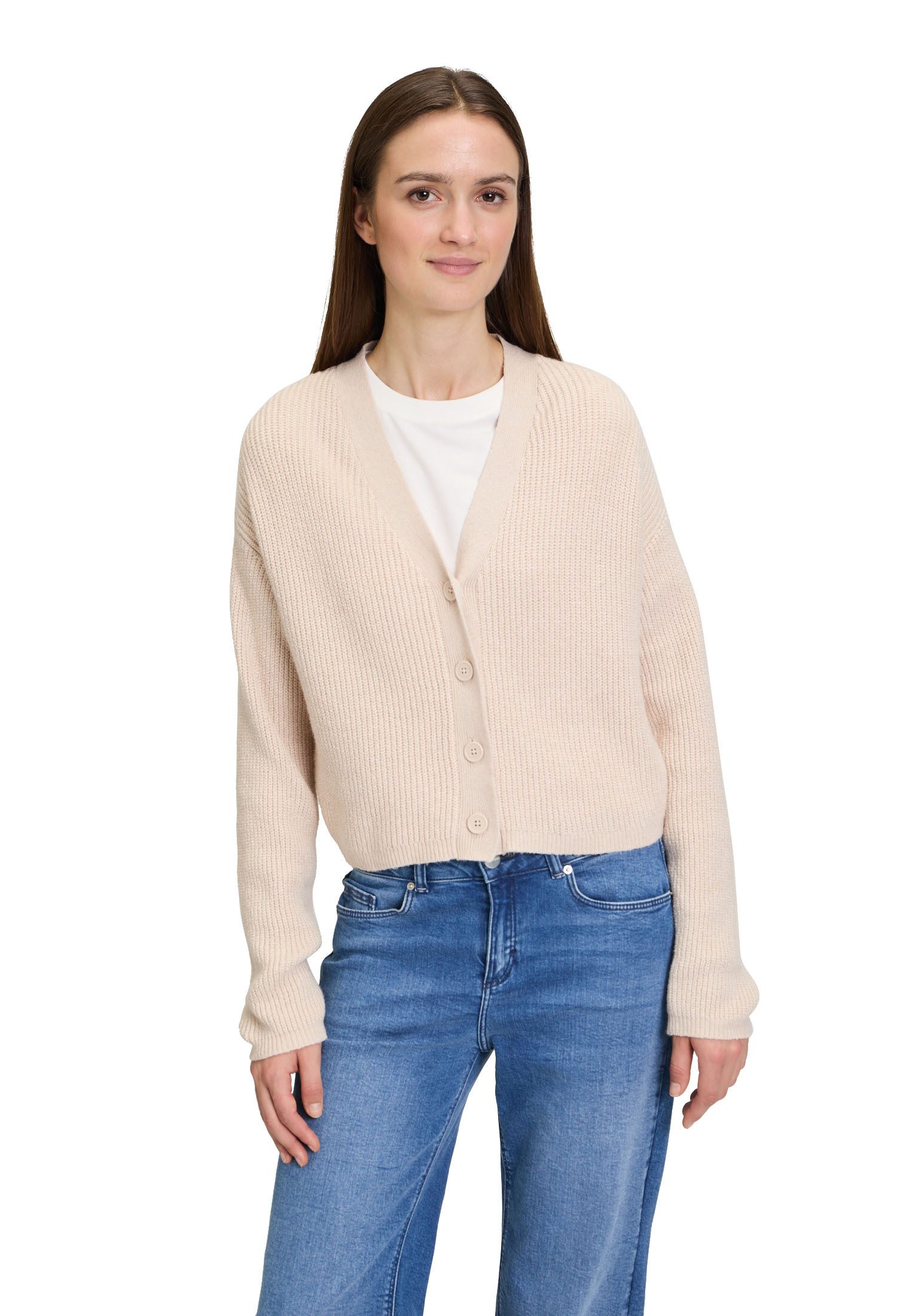 Cartoon Strickjacke "Cartoon Damen Basic-Strickjacke mit V-Ausschnitt", Str günstig online kaufen