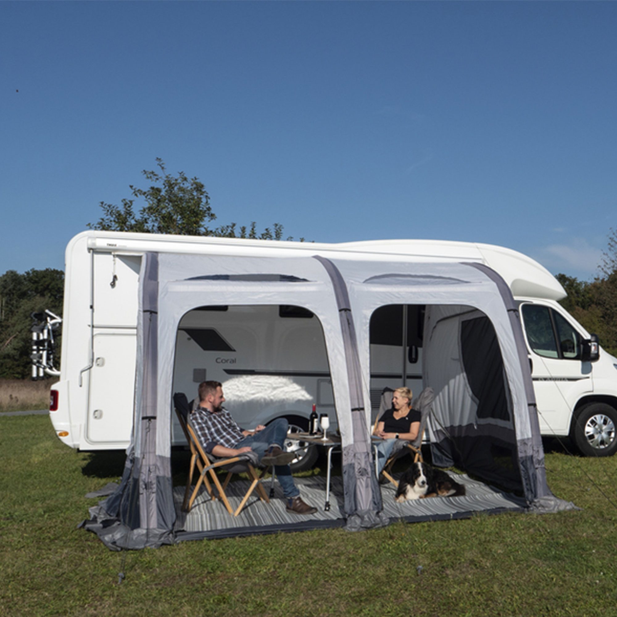 REIMO Reisemobil-Center GmbH Vorzelt Premium Luft-Vorzelt Marina Air High 330 - Anbauhöhe 260-280cm, Tiefe