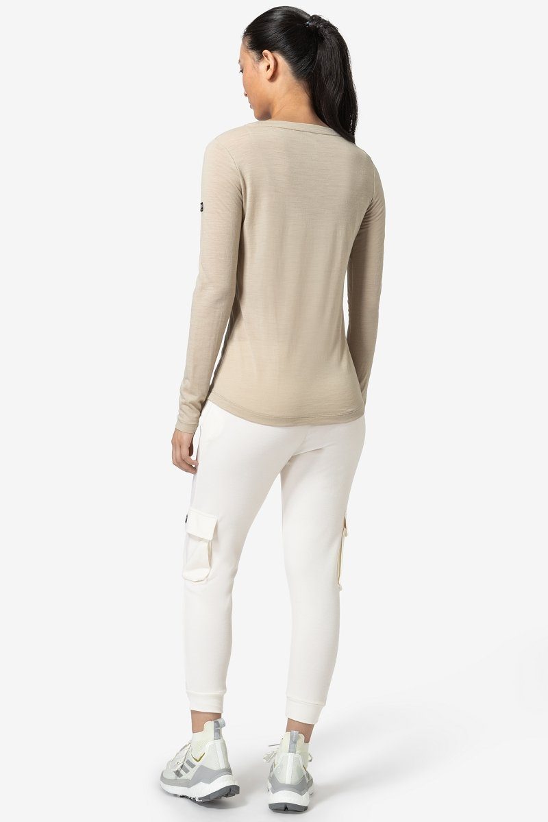SUPER.NATURAL Cargohose Merino Cargohose W CITY CARGO angenehmer Merino-Materialmix