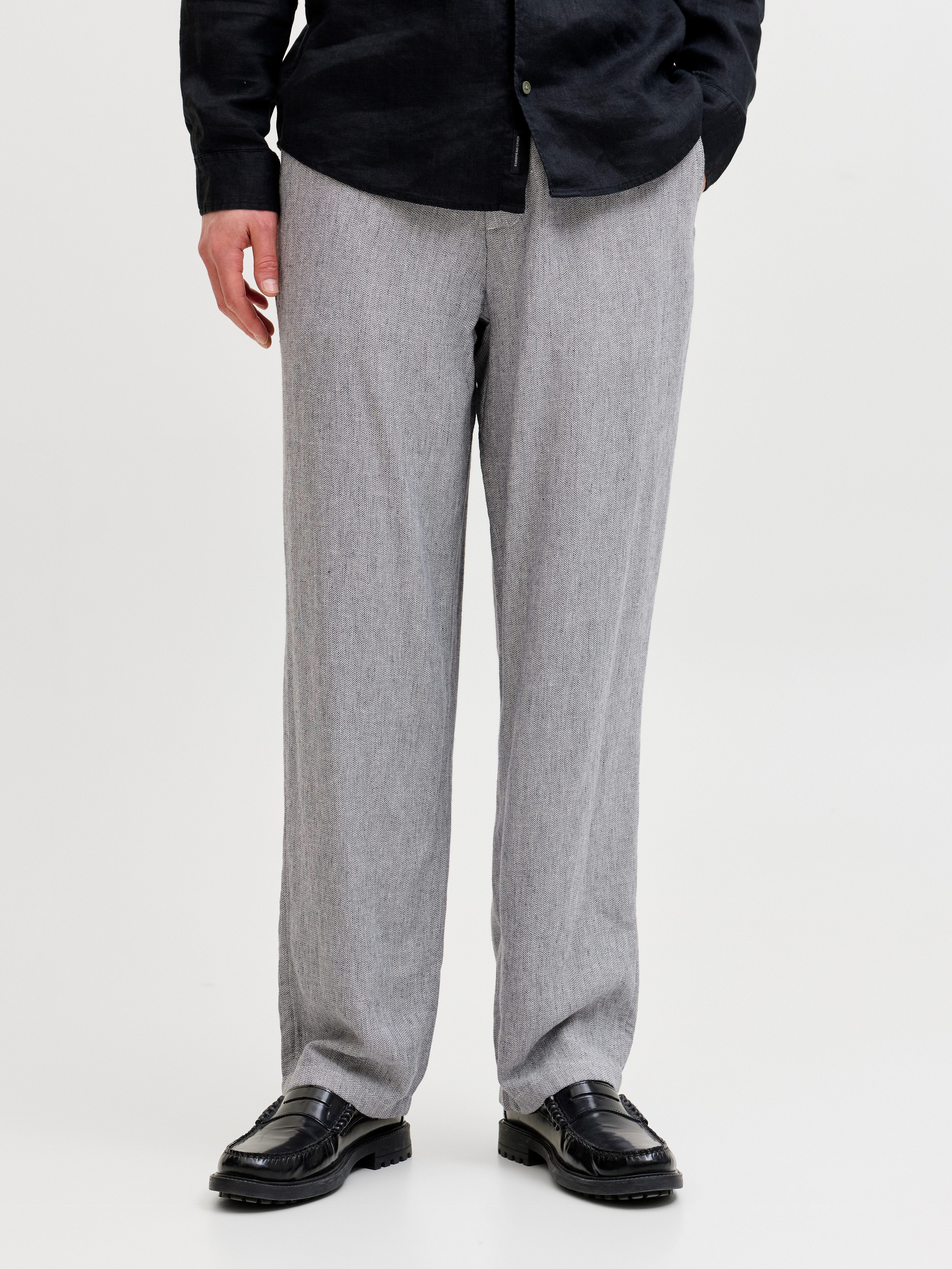 Jack & Jones Chinohose JPSTKARL MYKONOS LINEN BLEND CHINO