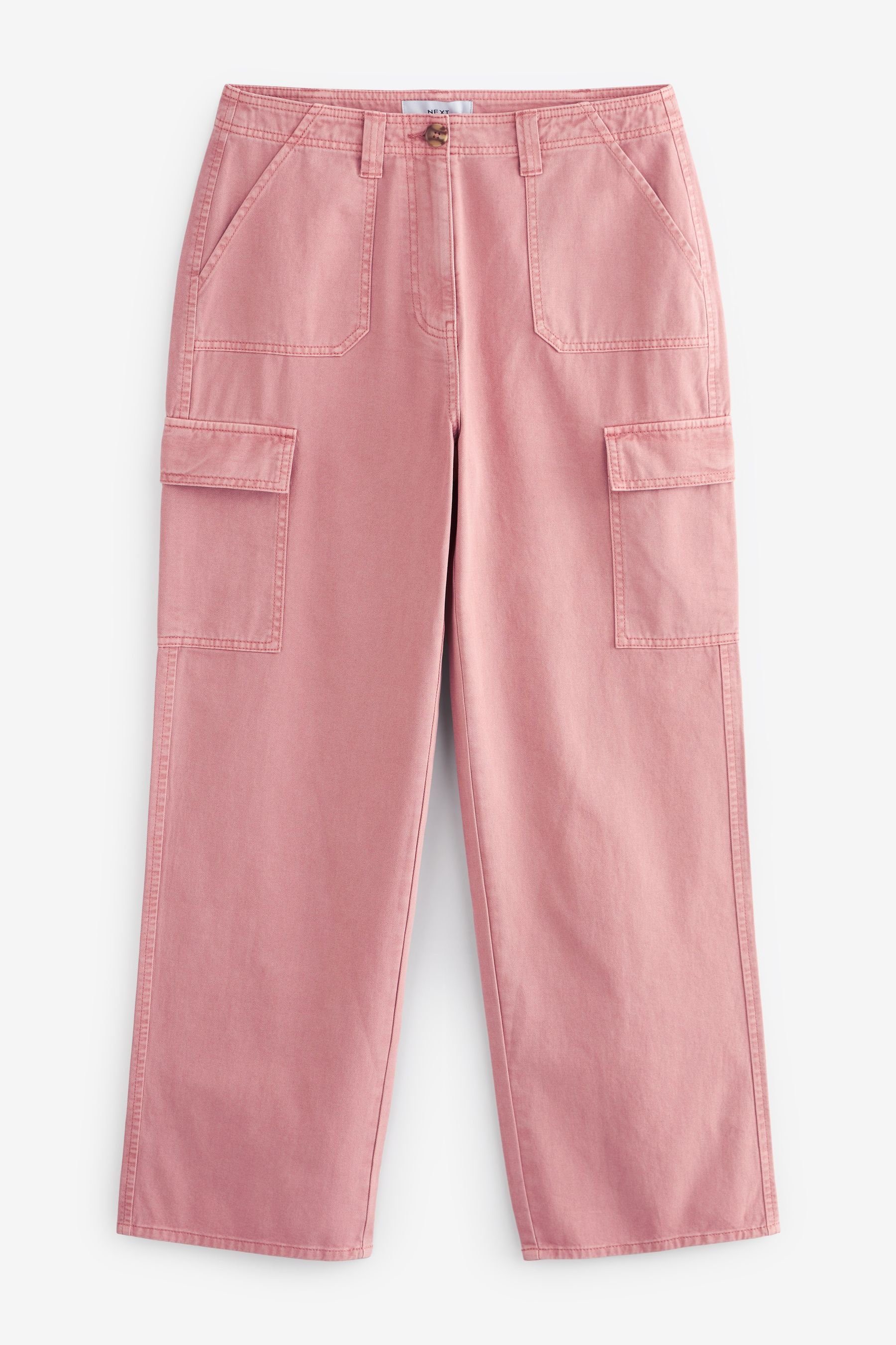 aus Baumwolle Next (1-tlg) Taschen Pink Combat-Hose Cargohose mit