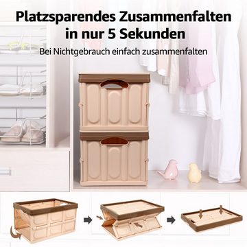 MOOHO Faltbox 2er Set Aufbewahrungsbox Faltbare Ordnungsboxen mit Deckel 30L/55L (2 St), Ordnungssystem für Schubladen, Schließfächer, Kleiderschränke