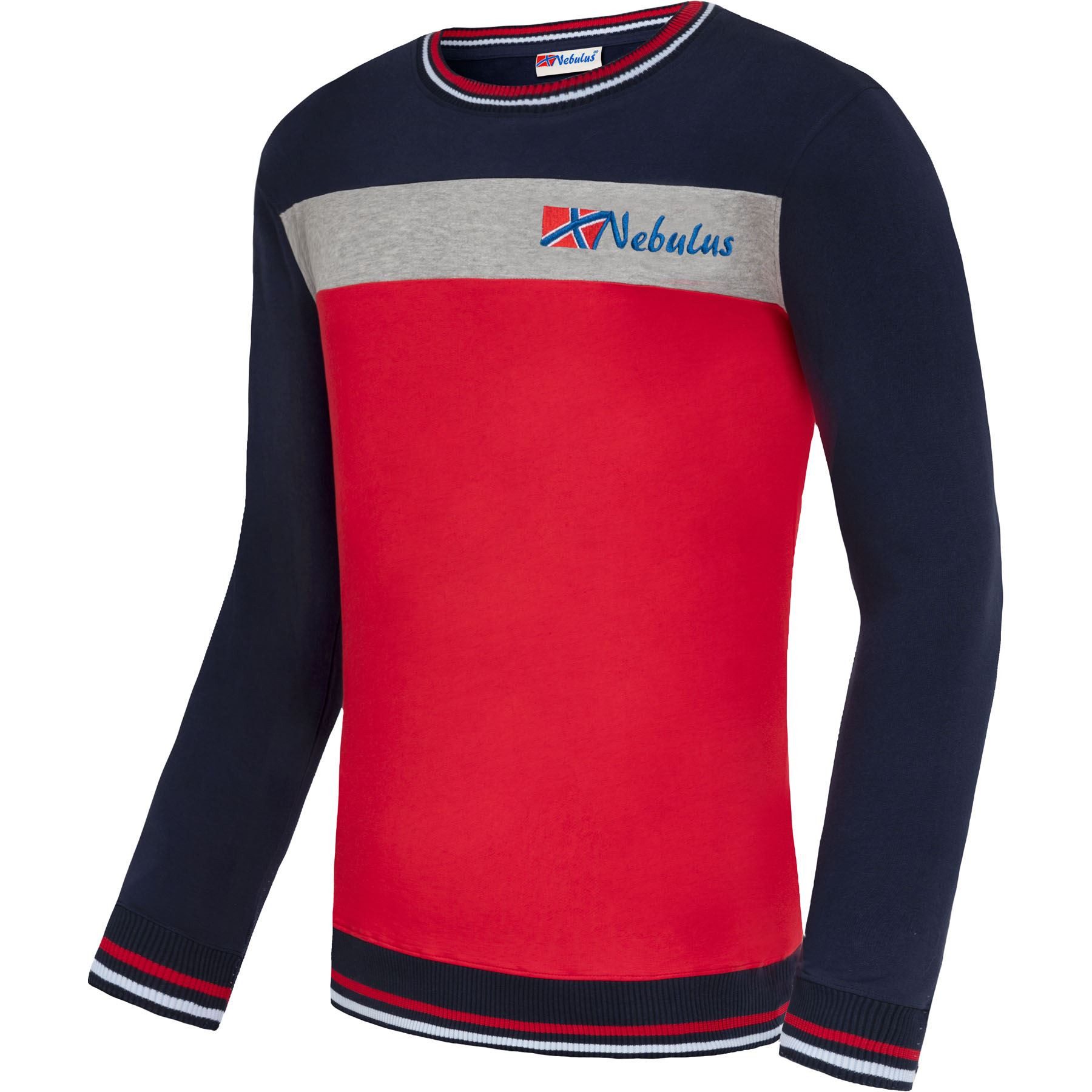 Nebulus Sweatshirt PAUI, P5030 - Herren, navy-rot, XXL