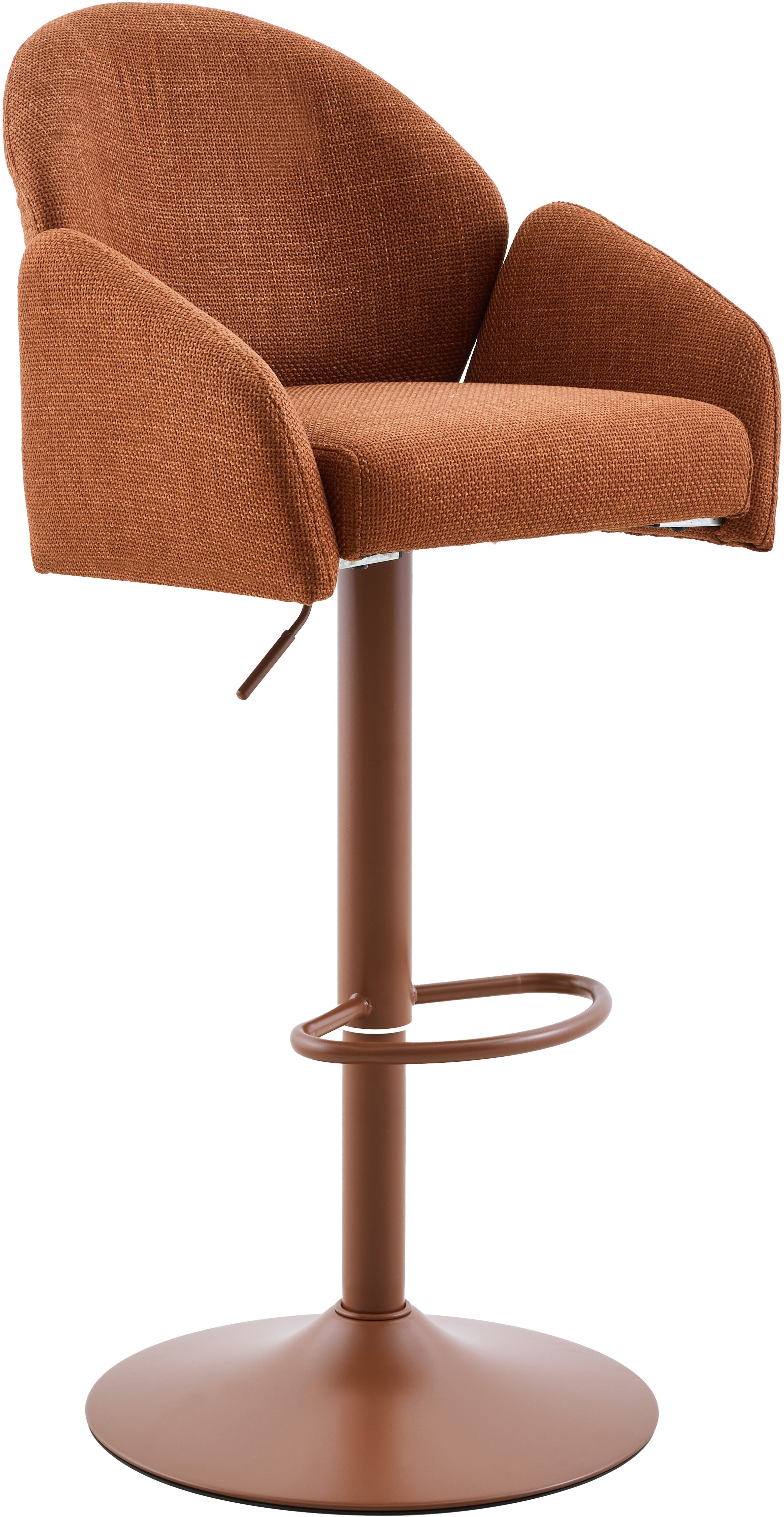 HELA Barhocker HOLLY (Set, 2 St), 360° drehbar, Höhenverstellbar, Armlehnen, Gestell angepasst an Bezug