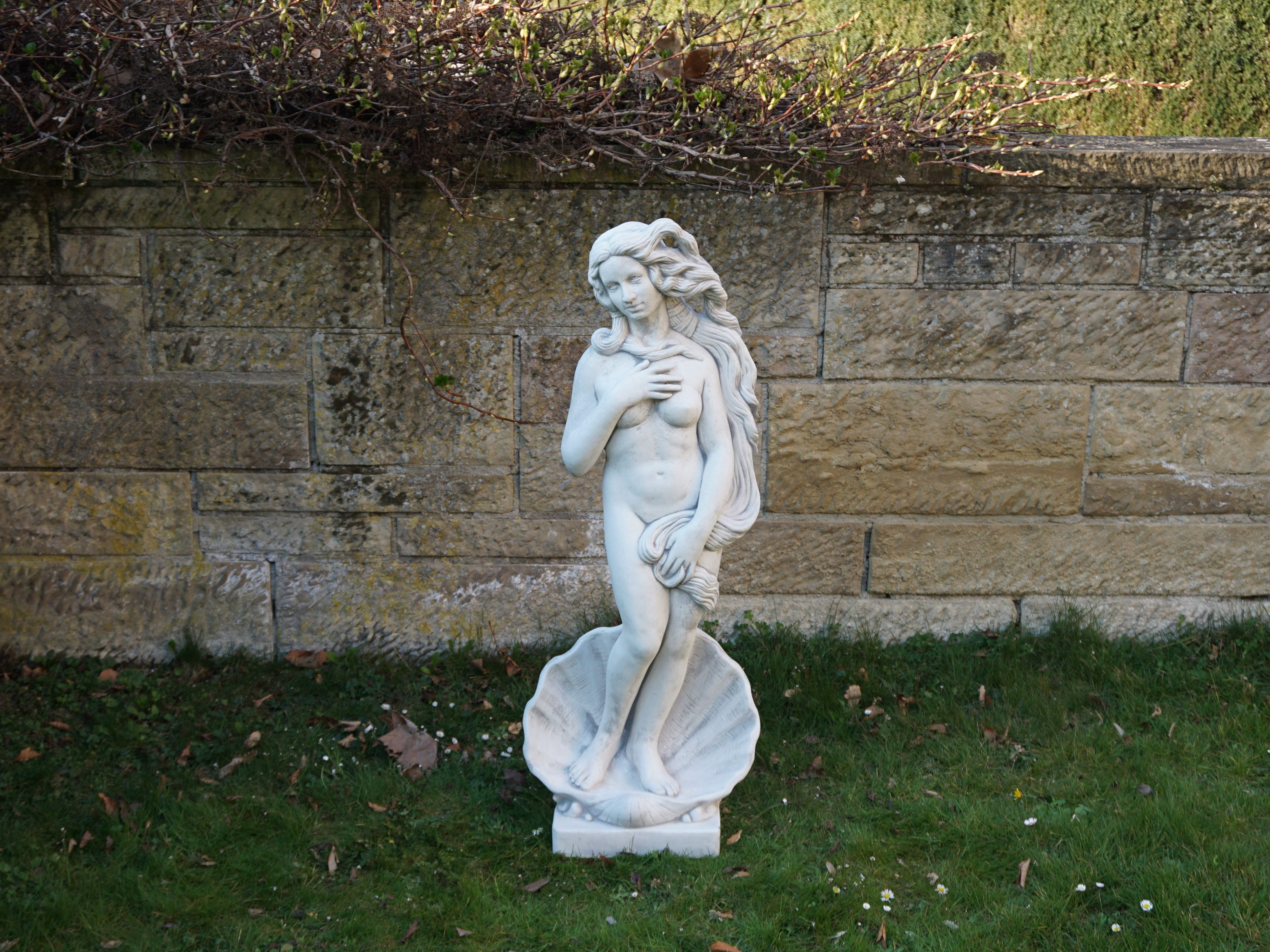 gartendekoparadies.de Gartenfigur Geburt der Venus Steinfigur 118 cm Steinguss 75 kg, Frostsicher
