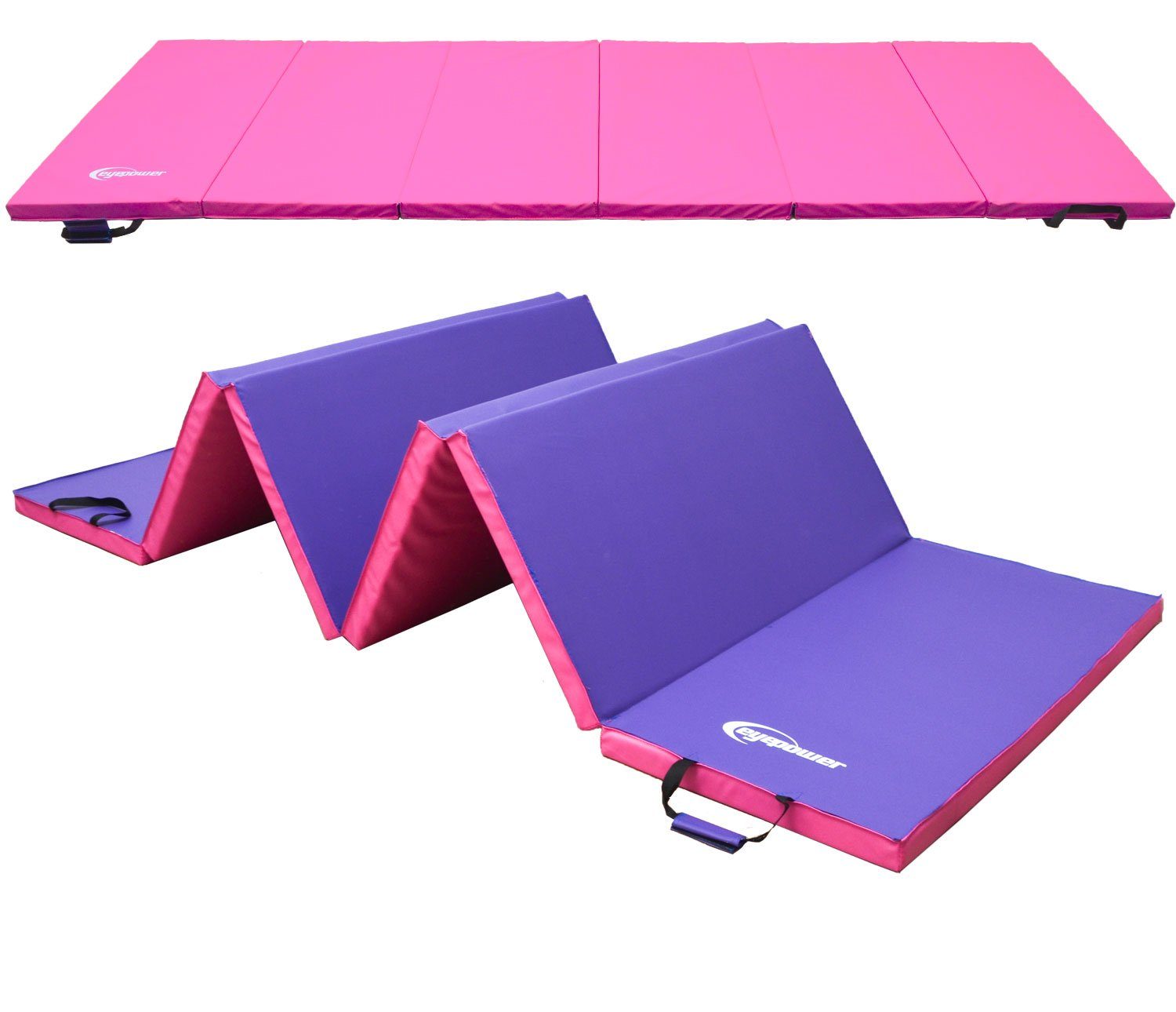 eyepower Weichbodenmatte 300 x 100 x 5 cm - XL Turnmatte für Zuhause - Faltbare Gymnastikmatte, Bodenturnmatte - Klappbare Fitnessmatte - Fallschutzmatte für Kinder