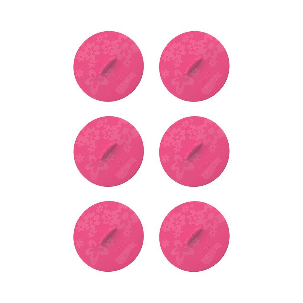 Kochblume Frischhaltedeckel FrischFIXX, (Spar-Set, 6-tlg), mit Saugeffekt pink
