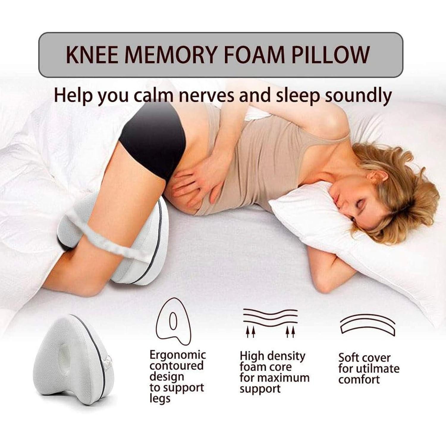 LuxusKollektion Seitenschläferkissen Orthopädisches Kniekissen Memory Foam Seitenschläferkissen Entlastung