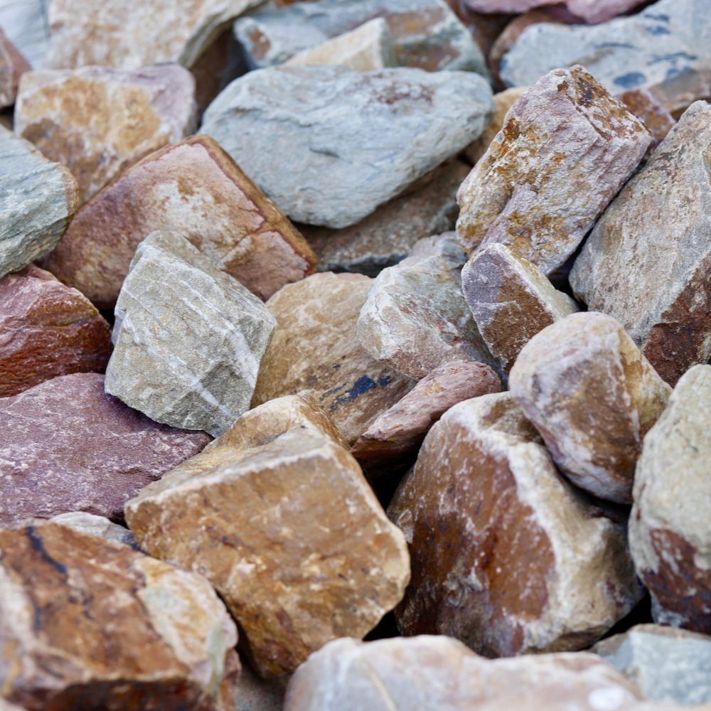 CM-Gartendesign Gabionensteine Grauwacke Gabionensteine, (8/20cm, bunt), 5kg