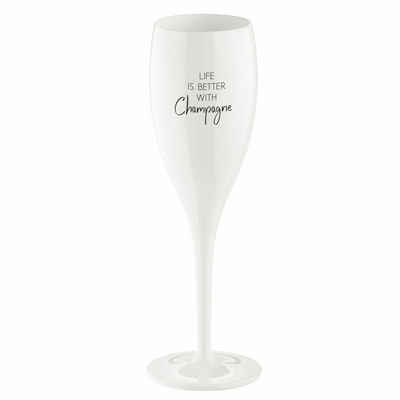 KOZIOL Sektglas »Cheers No. 1 Life Is Better With Champagne«, Superglas (Kunststoff), extrem bruchfest