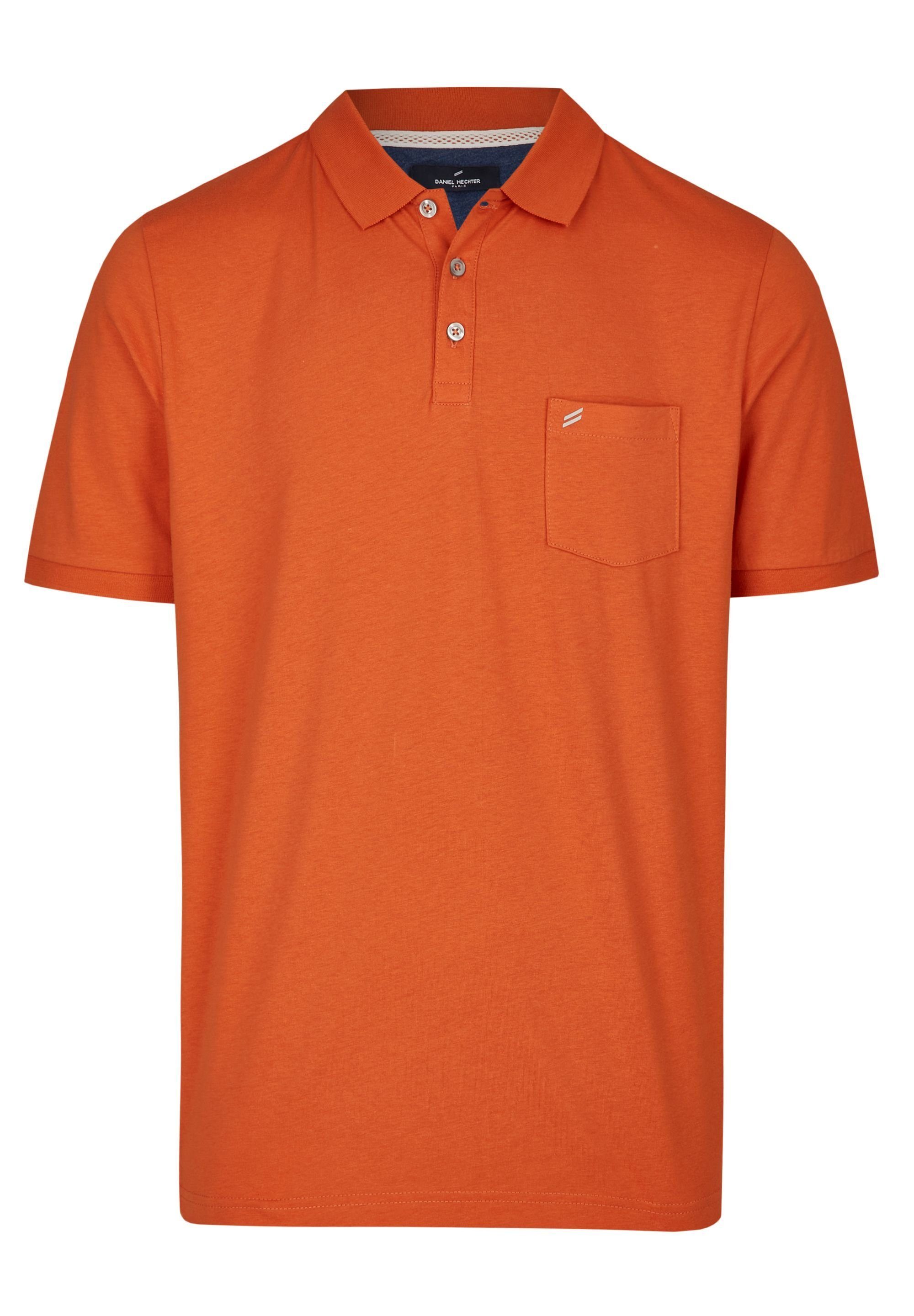 orange im unifarbenem Design PARIS HECHTER Poloshirt