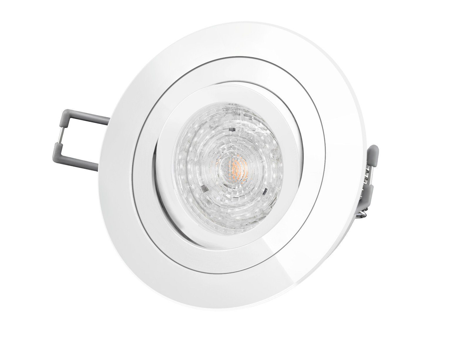 SSC-LUXon LED Einbaustrahler RF-2 LED-Einbaustrahler Einbauspot schwenkbar weiss rund, 4,9W