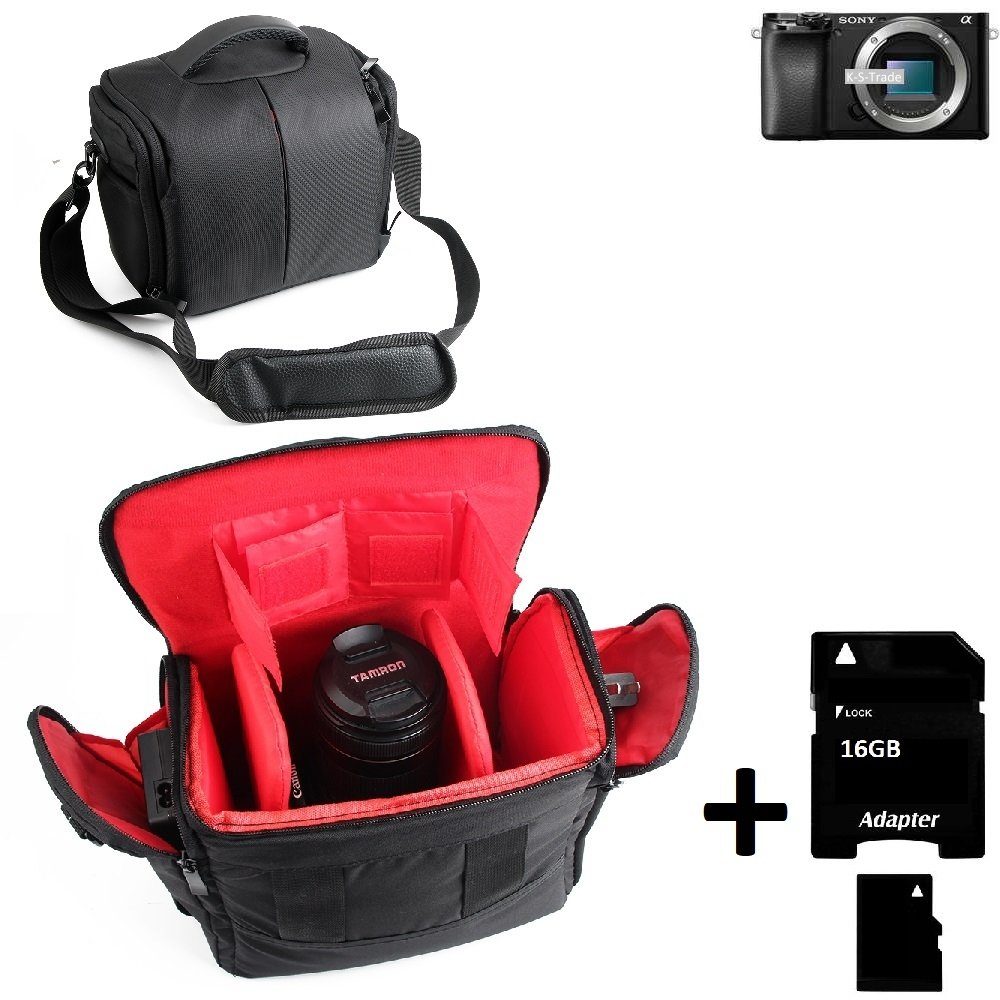 K-S-Trade Kameratasche, Kompatibel mit Sony Alpha 6100 Kameratasche  Fototasche Umhängetasche Schultertasche Zubehör Tasche mit Zusatzfächern,  Regenschutz Trennwänden + 16GB Speicherkarte, schwarz - online kaufen | OTTO