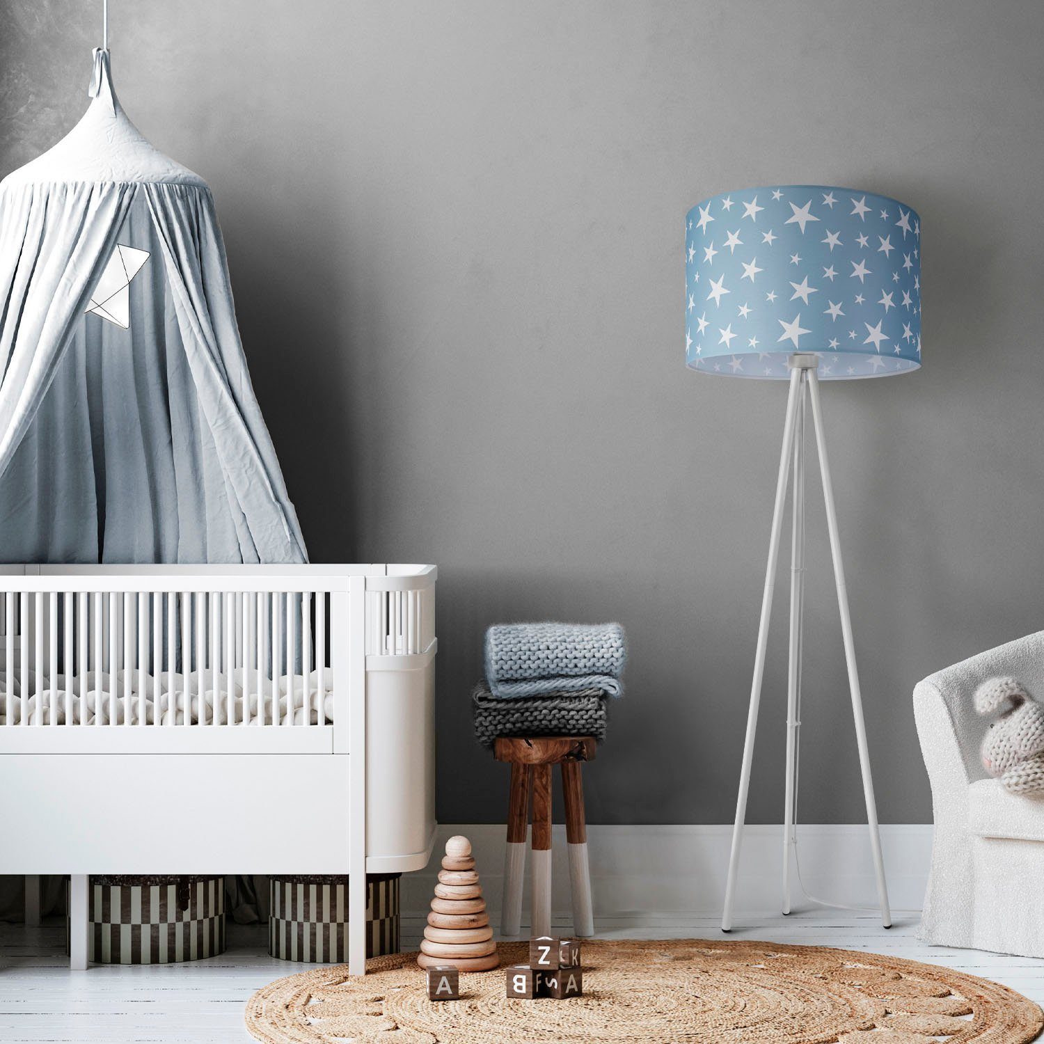 Paco Home Stehlampe Trina Capri, ohne Kinderzimmer, Kinderlampe Sternen-Motiv, Deko Stehleuchte LED Leuchtmittel, E27