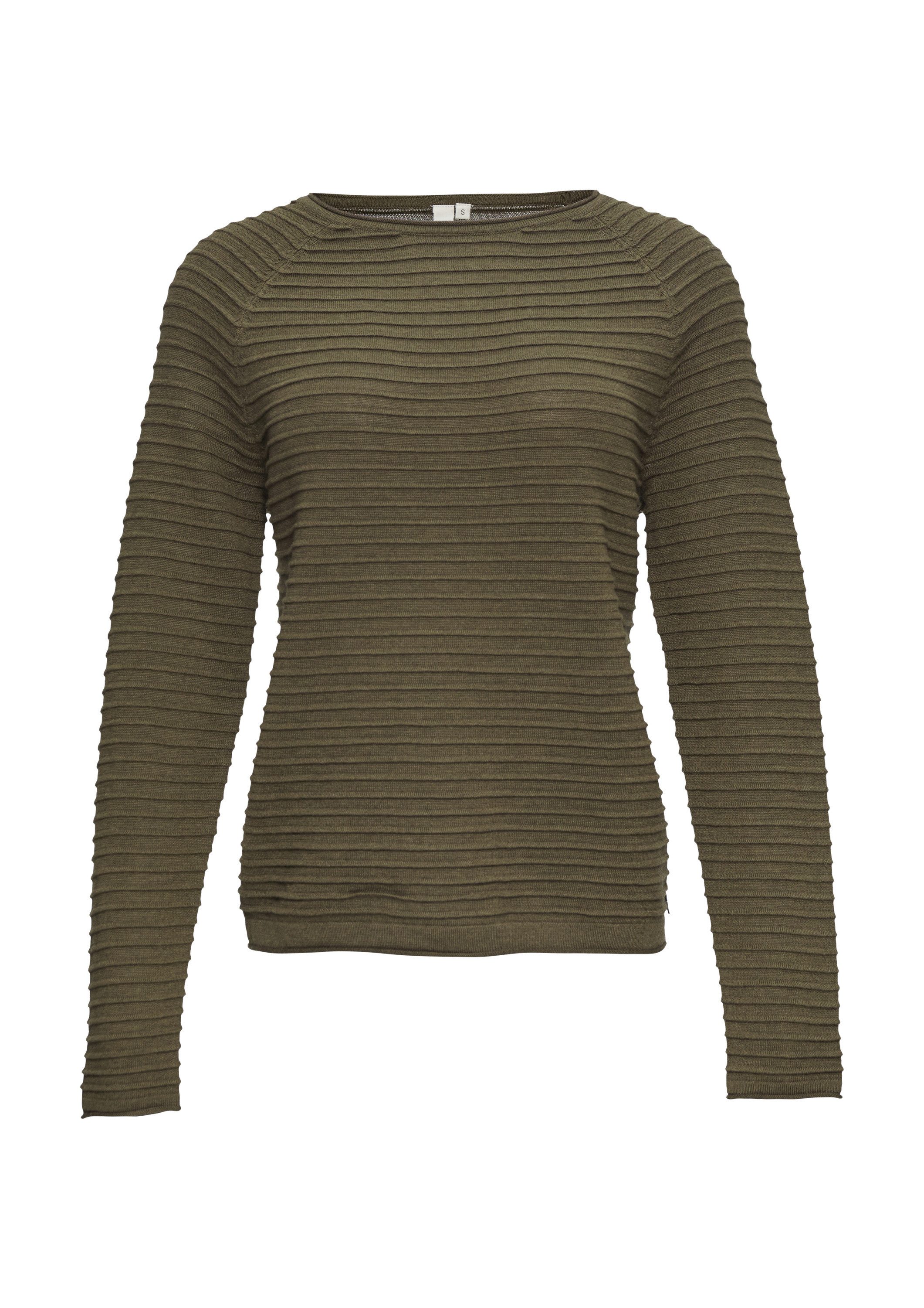 QS Longpullover Strickpullover Pullover mit Strukturmuster aus Viskosemix günstig online kaufen