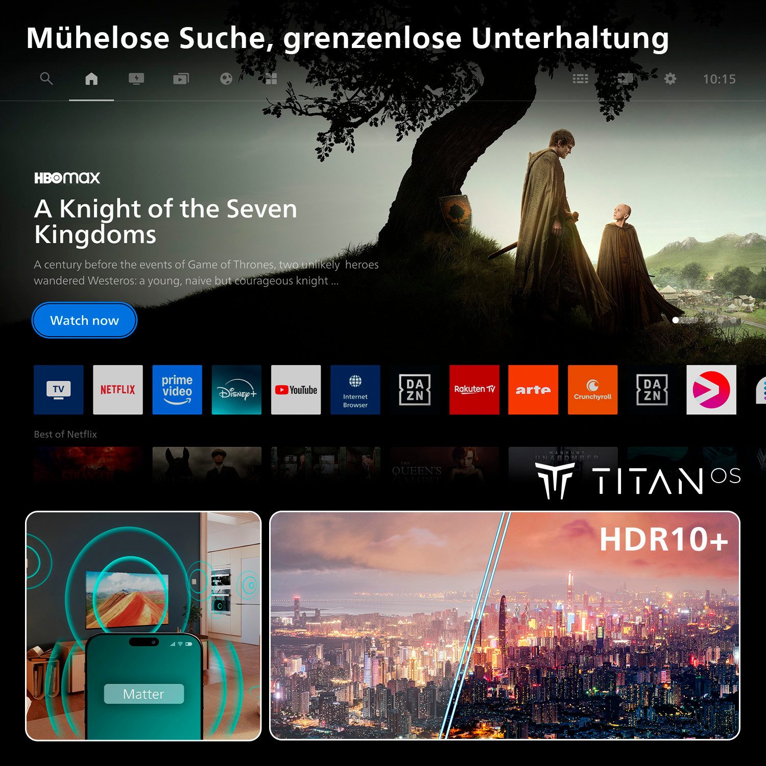 Philips 65PUS7061/12 LED-Fernseher (164 cm/65 Zoll, 4K Ultra HD)