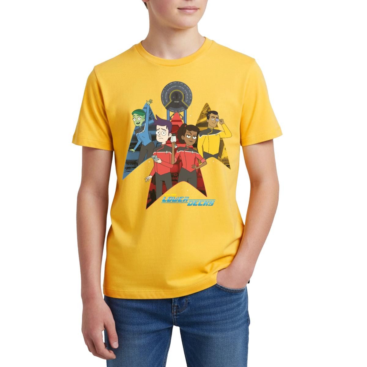 T-Shirt Star Trek Lower Decks Crew Gruppenbild Teenager Premium T-Shirt
