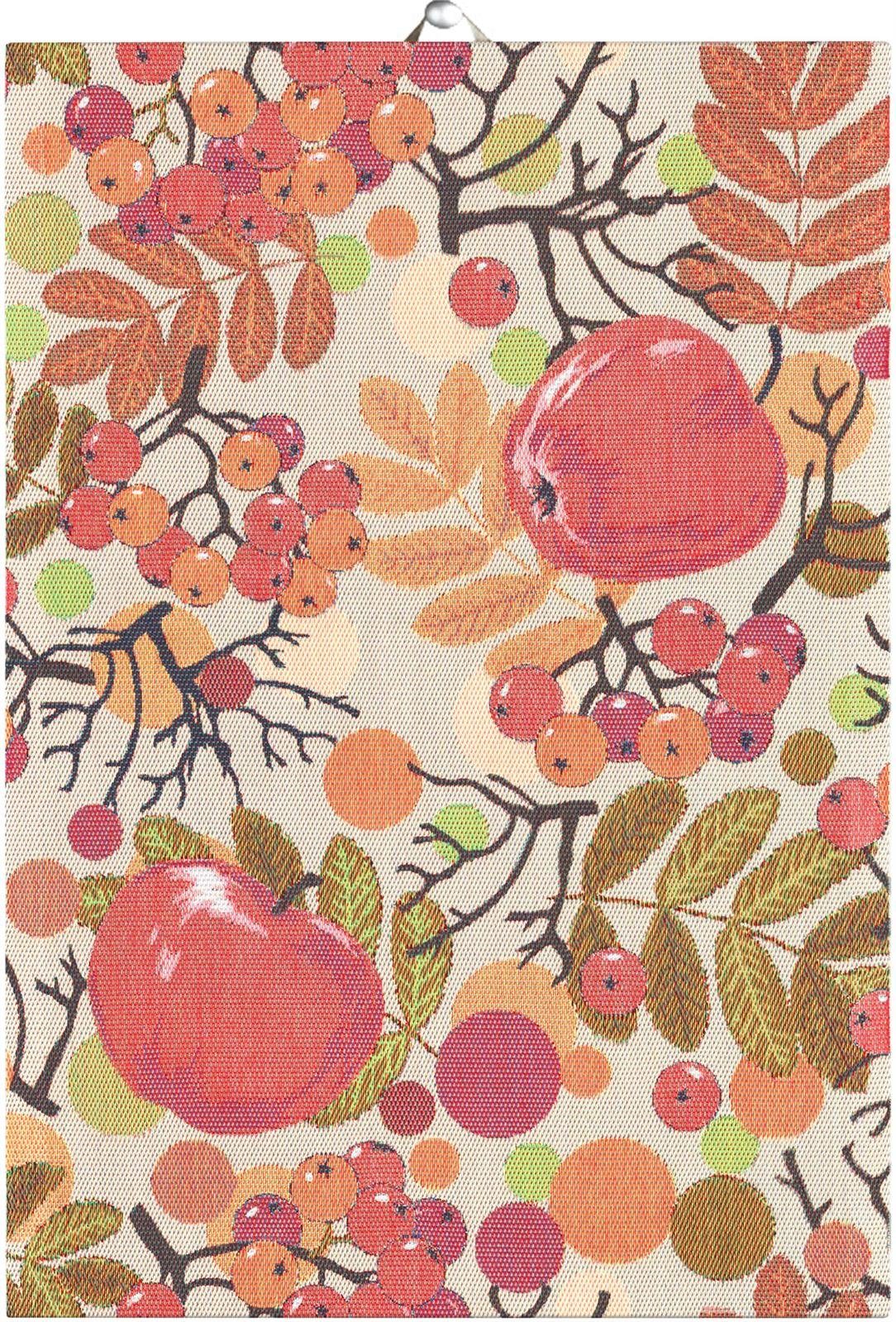 EKELUND MASTER WEAVERS 1692 Geschirrtuch Küchenhandtuch Äppelbär 35x50 cm, (1-tlg., 1 x Geschirrtuch), Pixel gewebt (6-farbig)