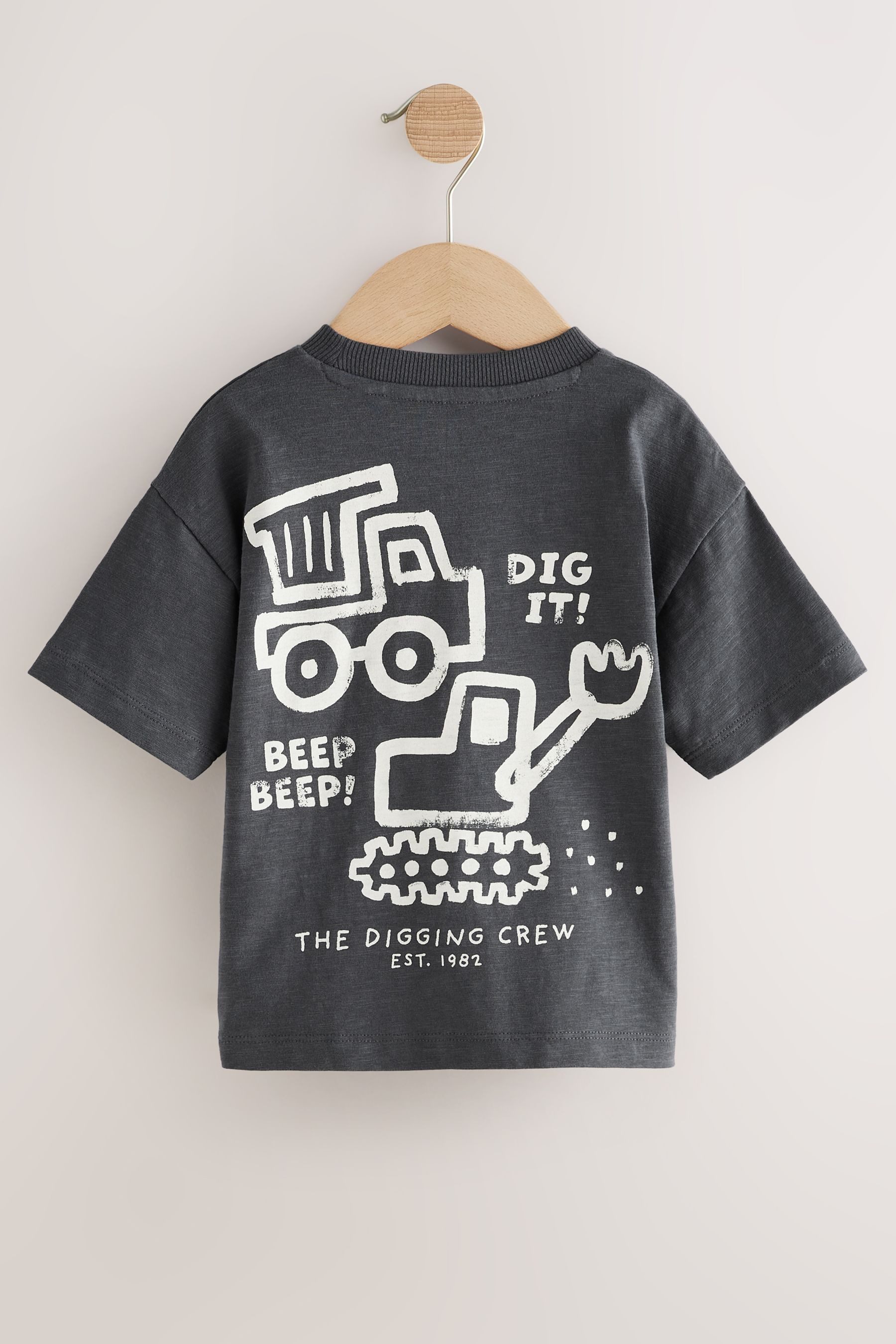 Next Langarmshirt Kurzarm-T-Shirts mit Grafik-Print im 3er-Pack (3-tlg)