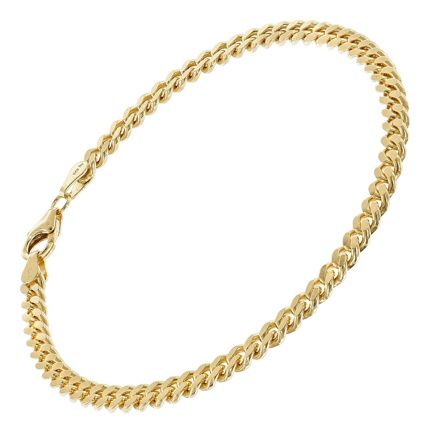 trendor Gliederarmband Panzerarmband für 925 Silber vergoldet 4,1 mm günstig online kaufen