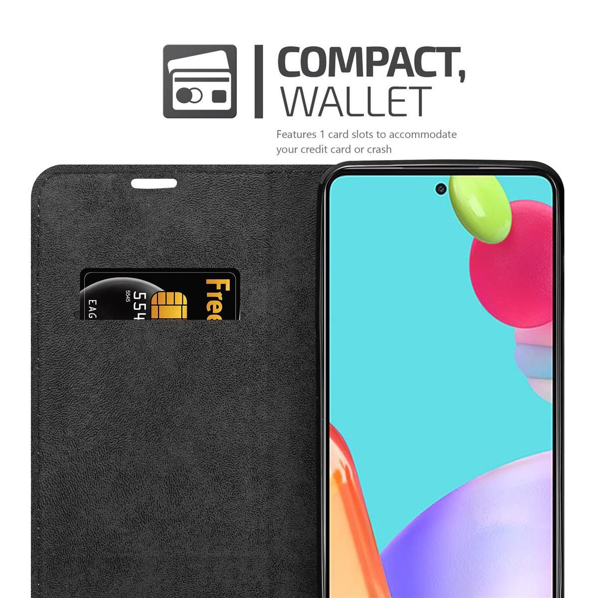 Cadorabo Handyhülle für Samsung Galaxy A52 (4G / 5G) / A52s Hülle Samsung Galaxy A52 (4G / 5G) / A52s, Hülle Schutzhülle mit Standfunktion, Magnetverschluss und Kartenfach