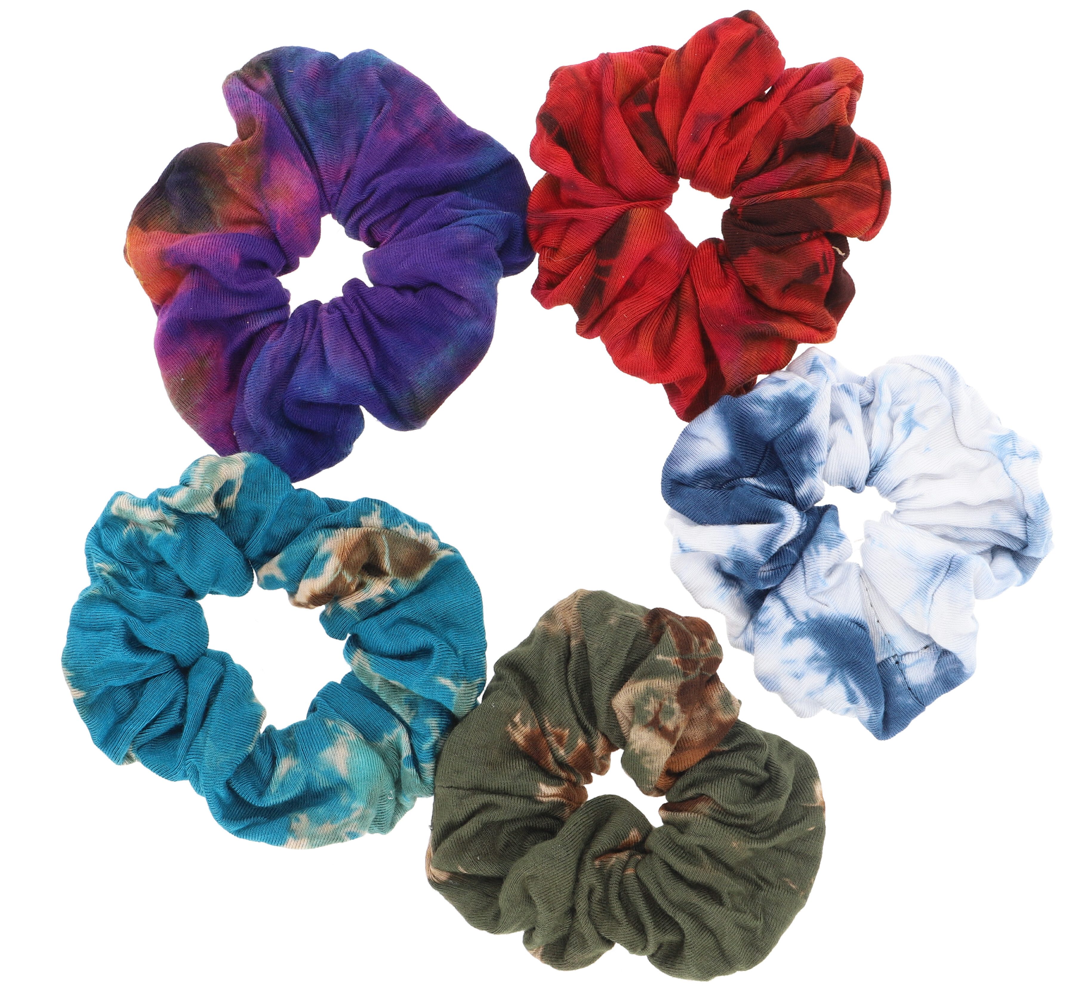 Guru-Shop Haarspange Haargummi Set Batik 5 Stück Mix, Unikat Stoff..