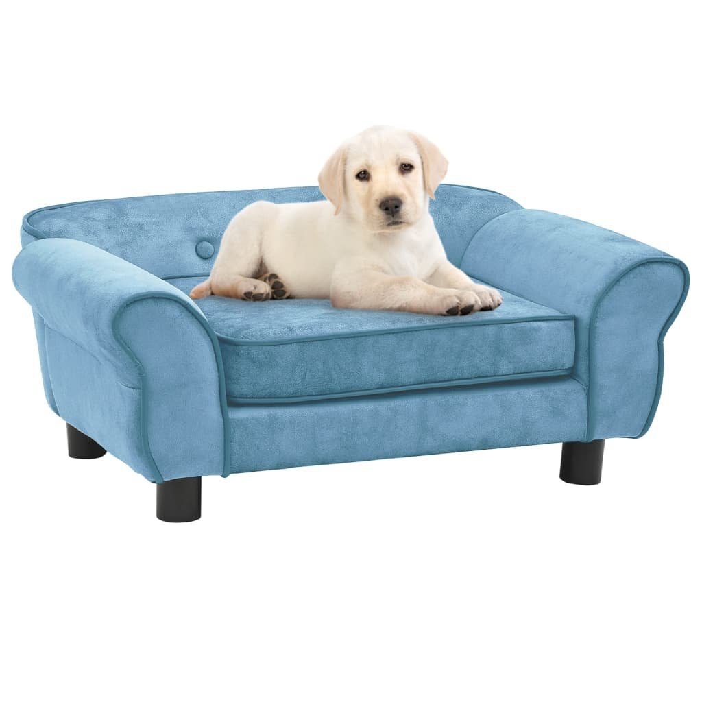 vidaXL Hundekorb NA Hundekorb Plüsch Türkis 72x45x30 cm für kleine Hunde und Katzen
