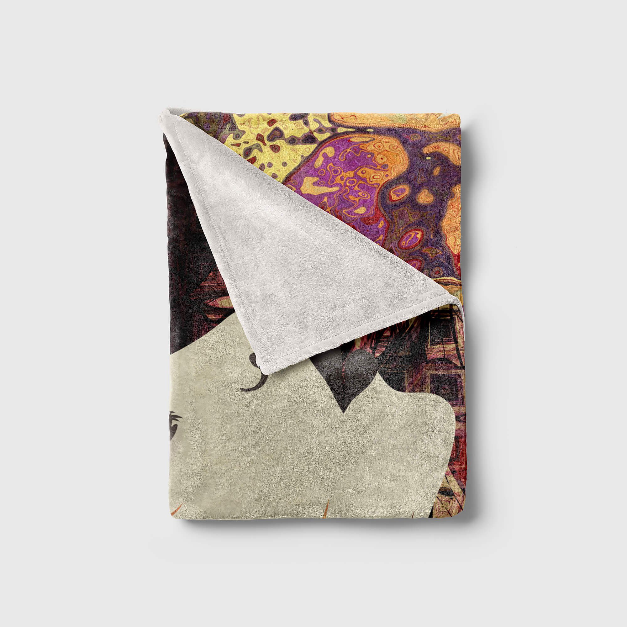 Handtücher mit (1-St), Strandhandtuch Art schöne F, Kunstvoll Saunatuch Handtuch Kuscheldecke Sinus Baumwolle-Polyester-Mix Fotomotiv Handtuch