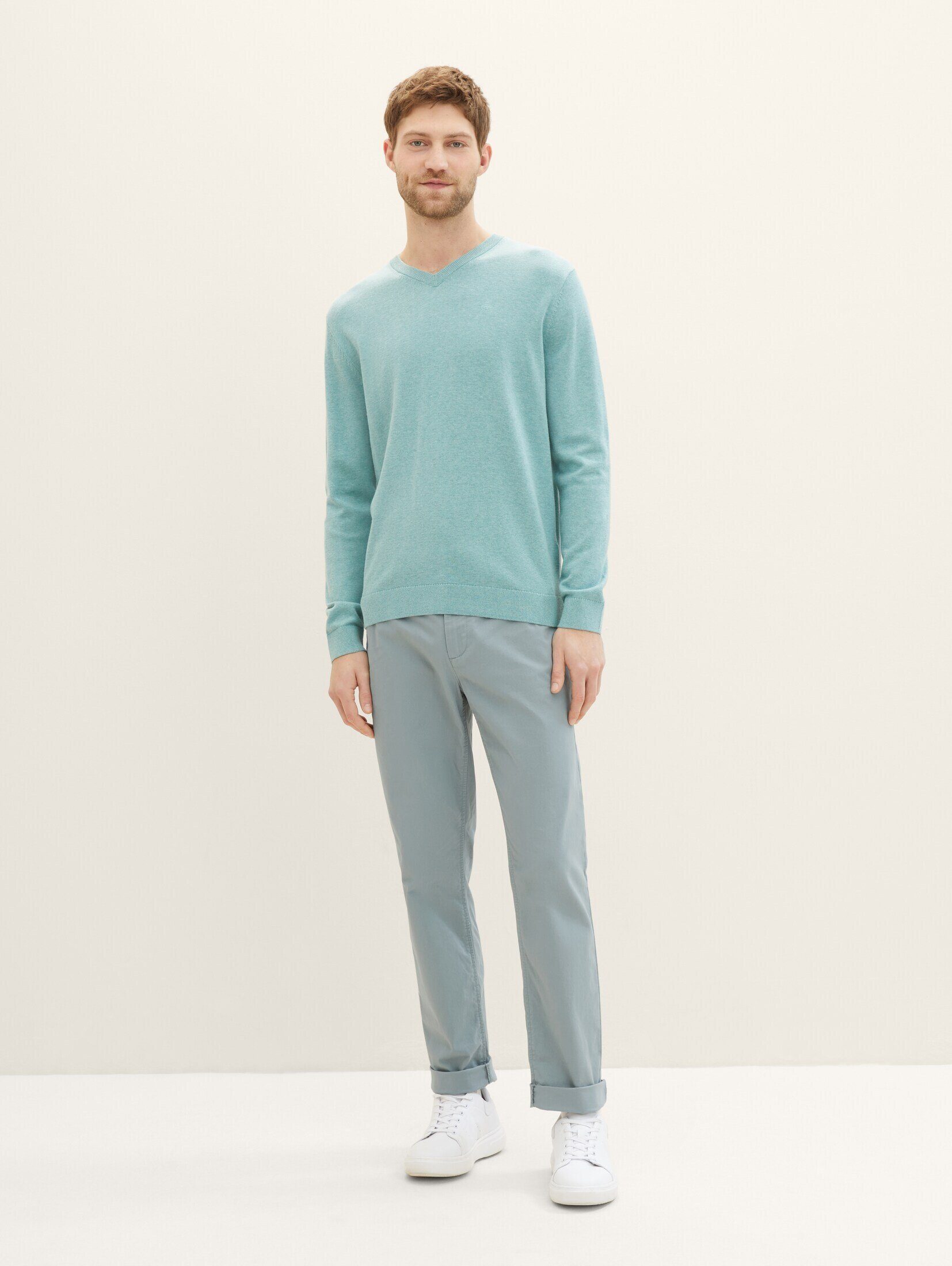 TOM TAILOR Strickpullover Pullover & Strickjacken Strickpullover mit V-Ausschnitt