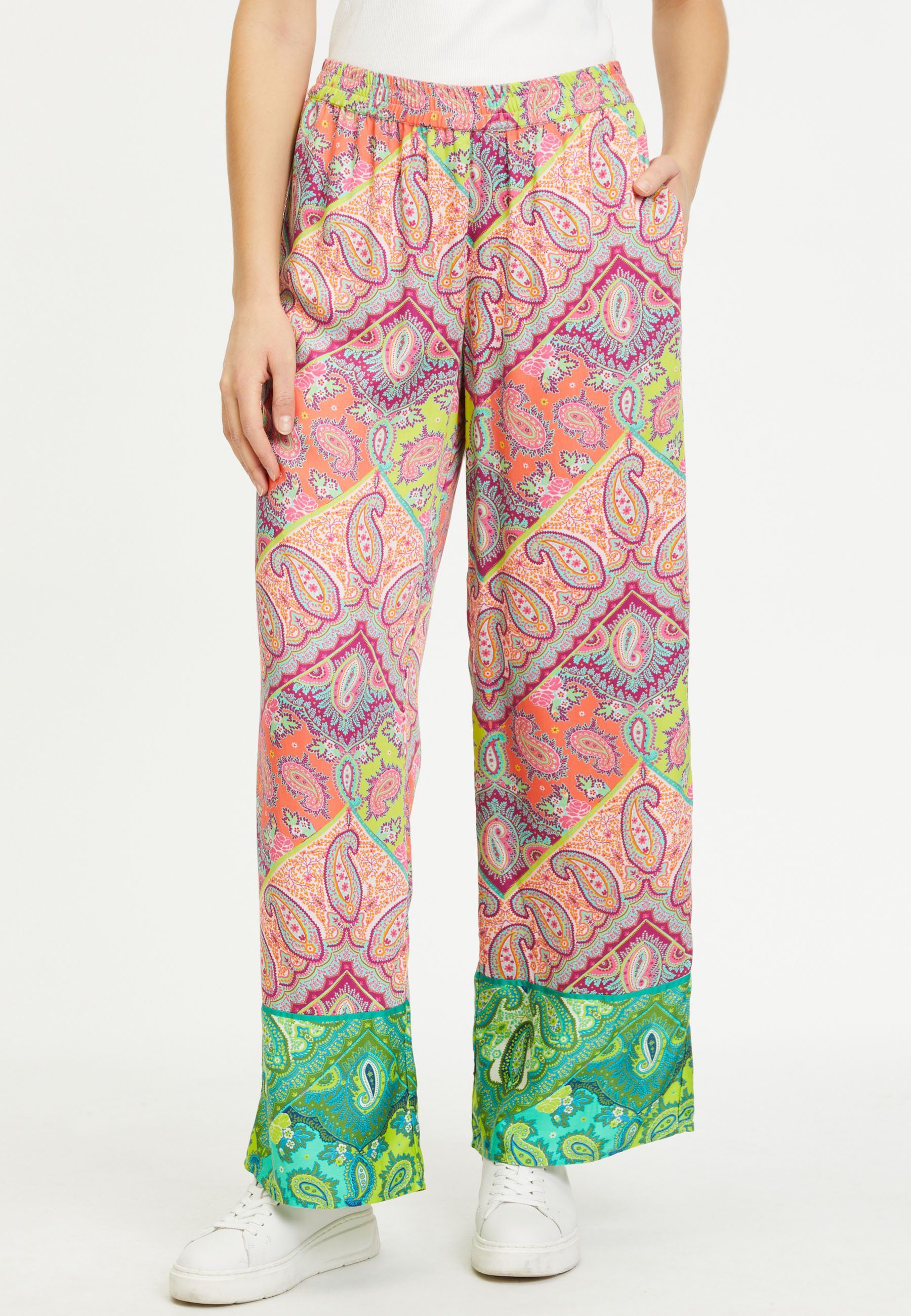 Paisley Taschen Frogbox Sweet Stoffhose Pants mit