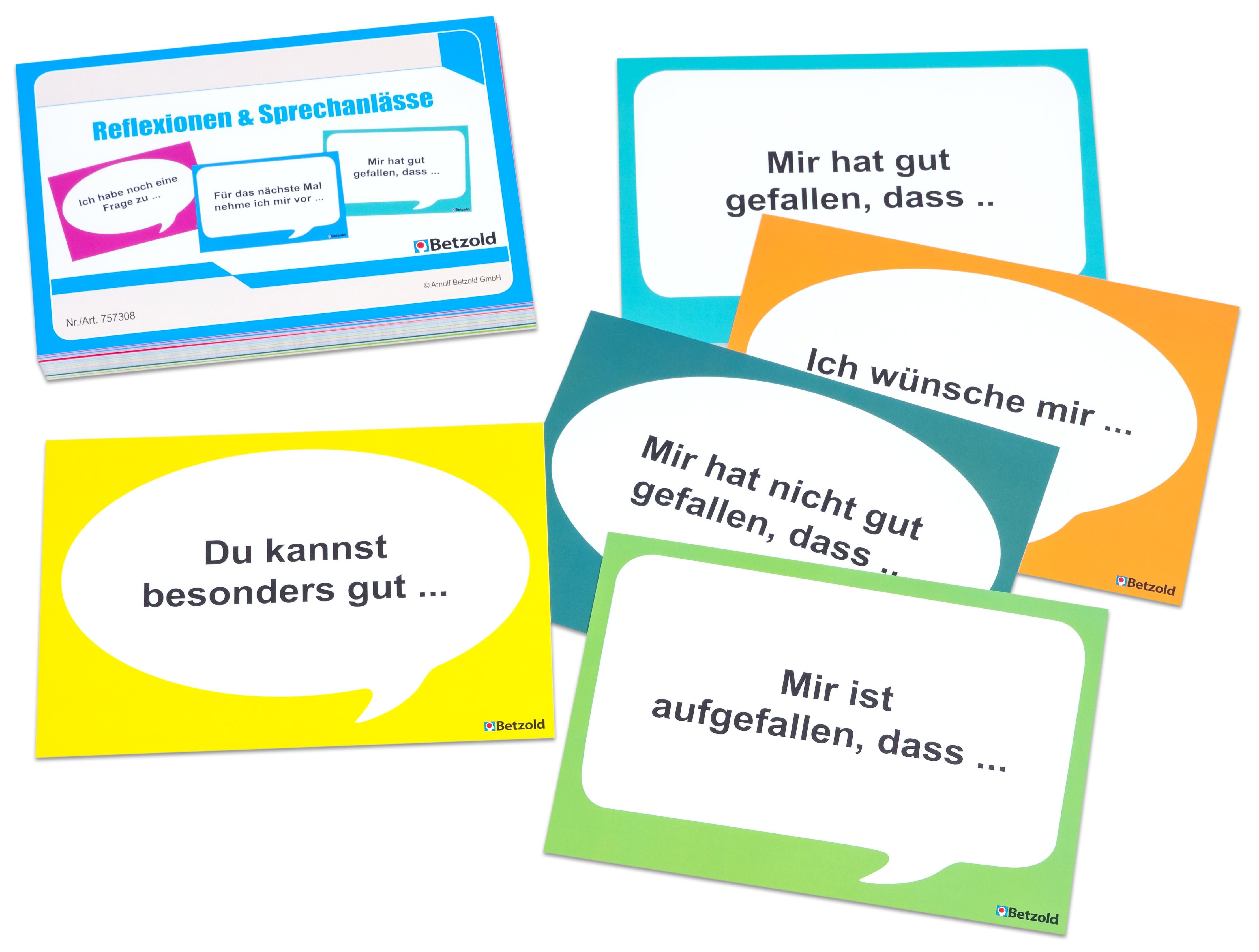 Betzold Karteikarten Karten zur Reflexion und für Sprechanlässe