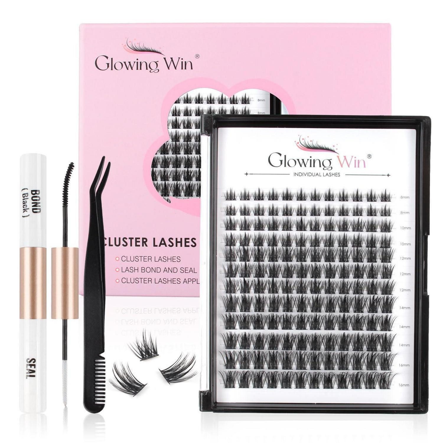 LuxusKollektion Einzelwimpern Einzelne Wimpern Extensions Set 144 PCS Cluster Lashes Manga