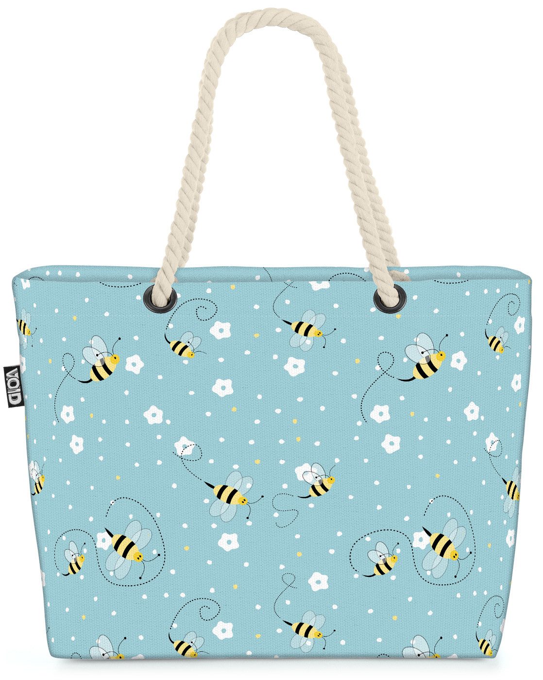 VOID Strandtasche (1-tlg), Bienchen und Blumen Beach Bag Biene Blüte Insekten Maja Maya Kinder Z