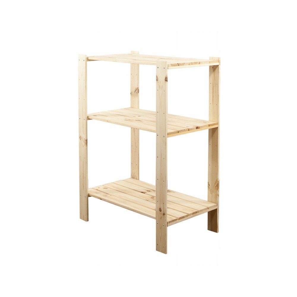PROREGAL® Schwerlastregal WOODLAND, HxBxT 115x80x30cm, Fachl. 120kg, 3 Fachboden, Natur