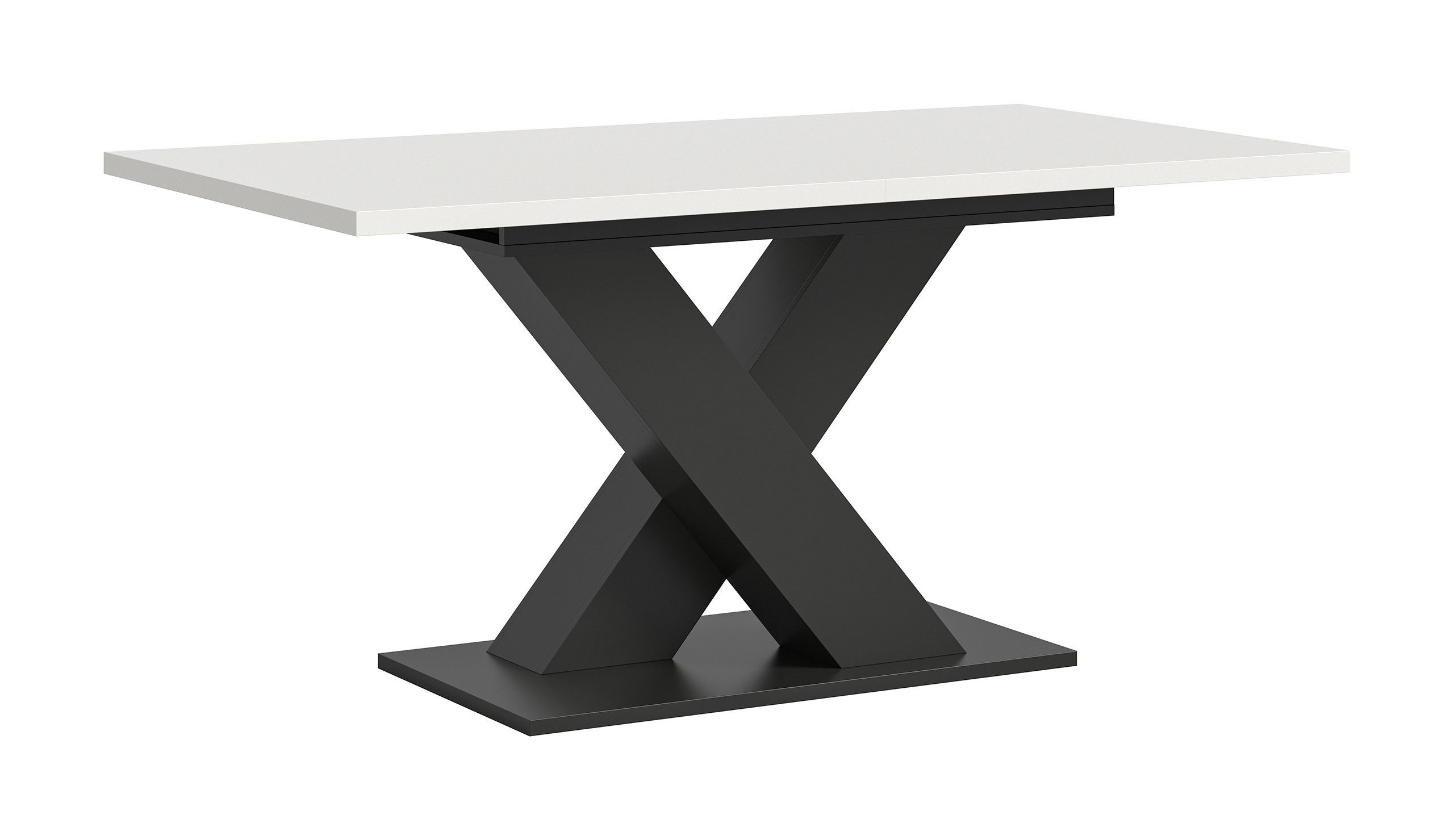Newroom Esstisch Grau 76 cm, Esstisch Weiß Grau Esszimmertisch Tisch Modern Zeitlos Küche Essz...