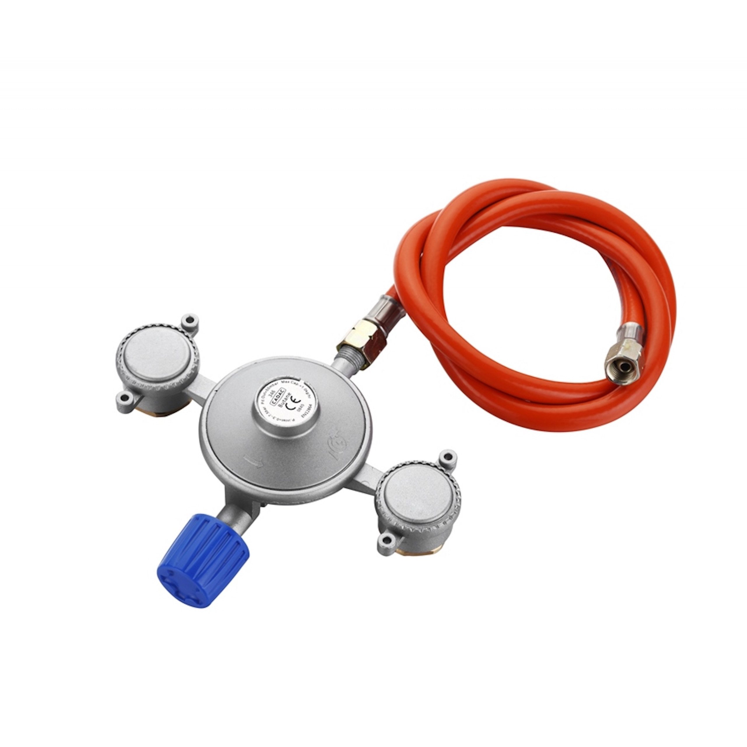 CADAC Camping-Gasgrill Cadac Dual Power Pak Gasdruckregler 50 mbar Gasregelventil Dual