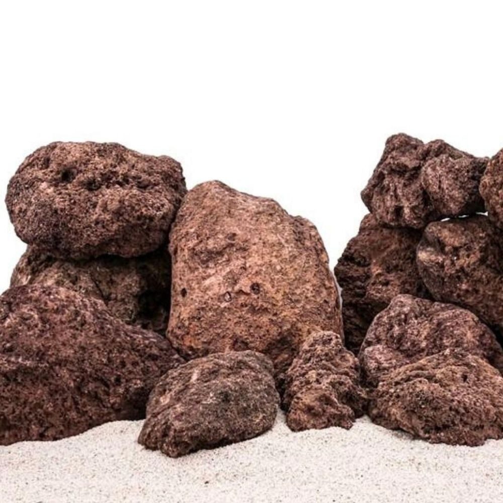 Aquarium Aquarium Natursteine Lavastein rot 15 Kg Mix Größe M bis XL