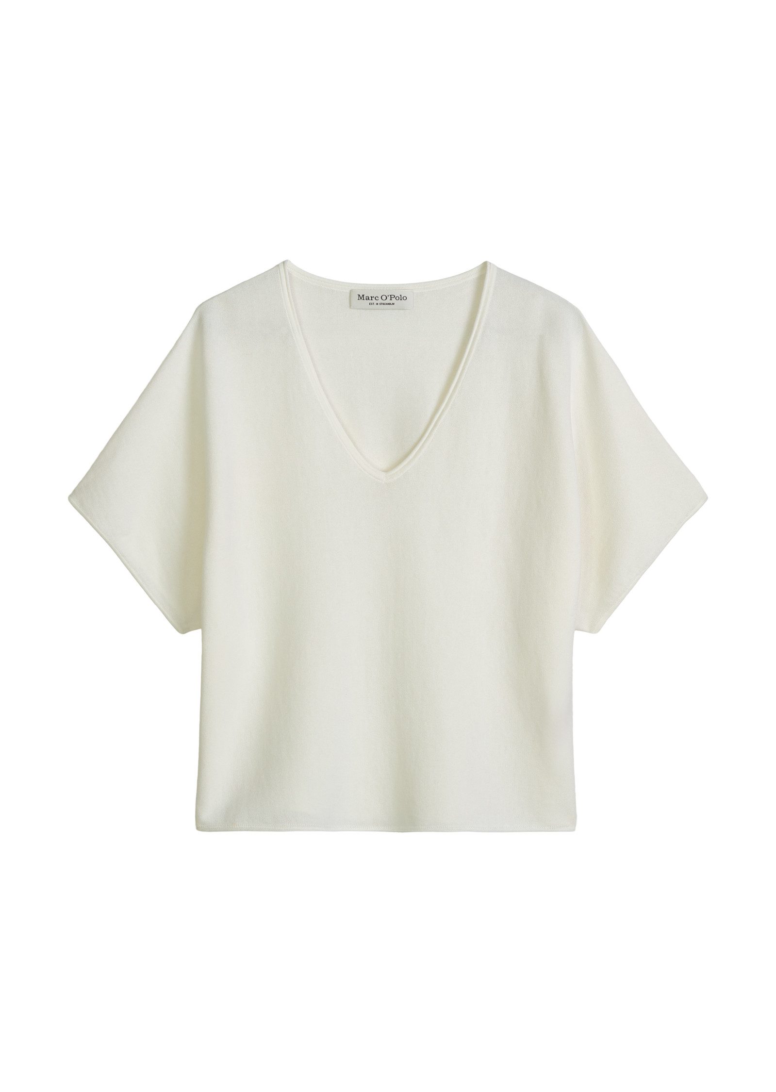 Marc O'Polo Kurzarmpullover loose aus reinem Baumwollgarn – Bild 5 von 5