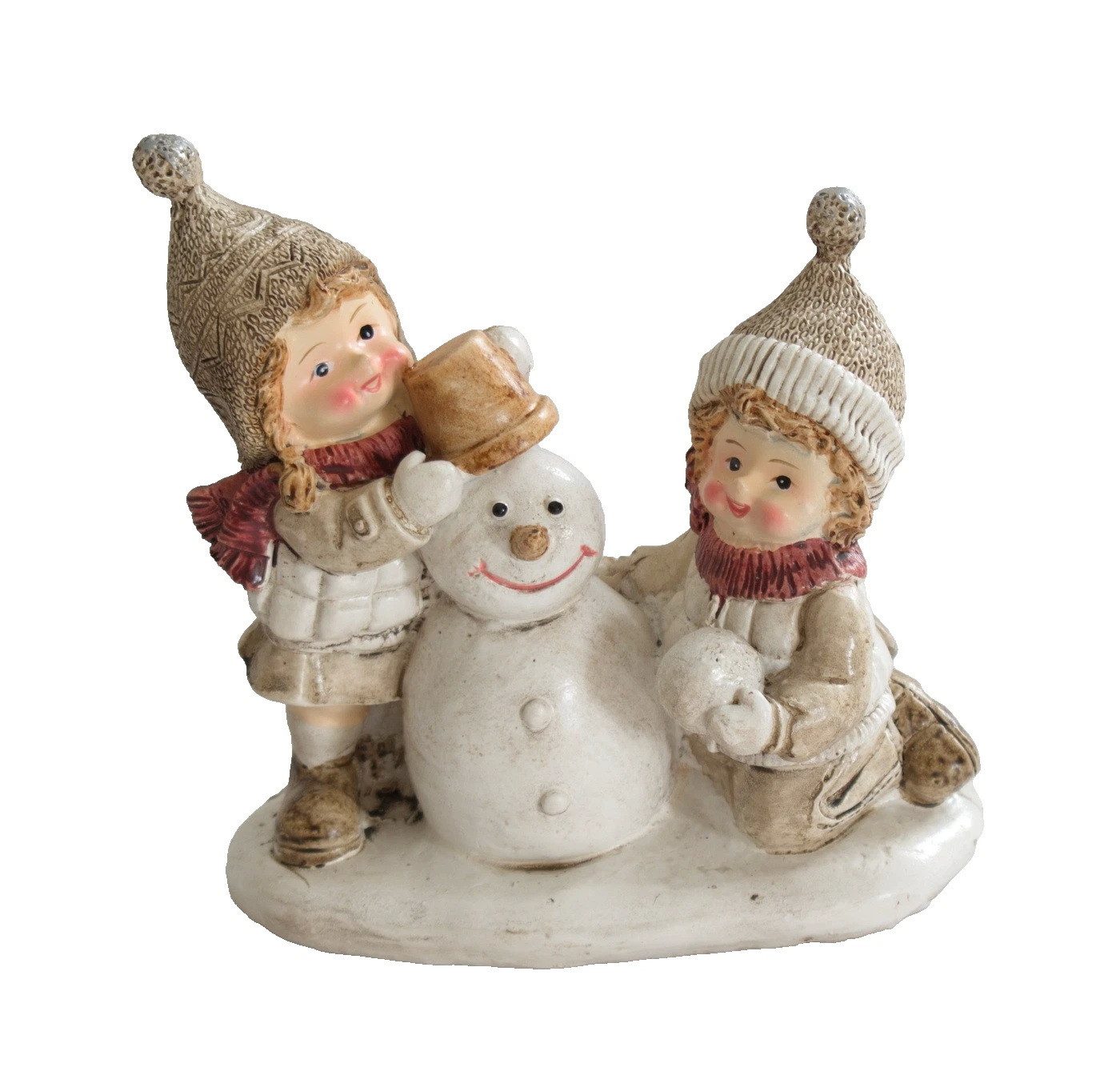Kaufhaus le petit Weihnachtsfigur Winterkinder Paar Schneeman Deko Wichtel günstig online kaufen