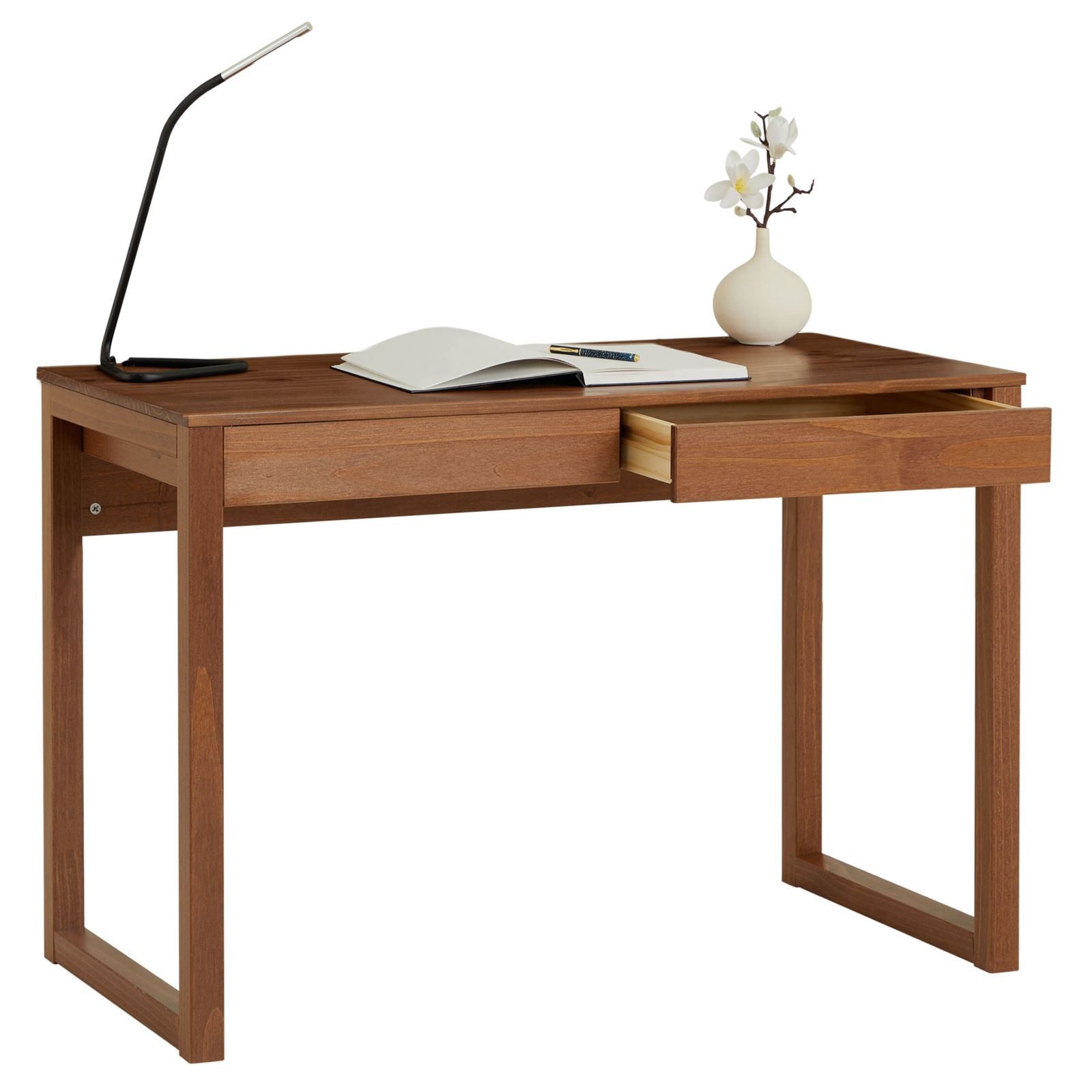 IDIMEX Schreibtisch NOAH, Bürotisch mit 2 Schubladen, Konsolentisch Kiefer Massivholz Kastanie f. € 145,95