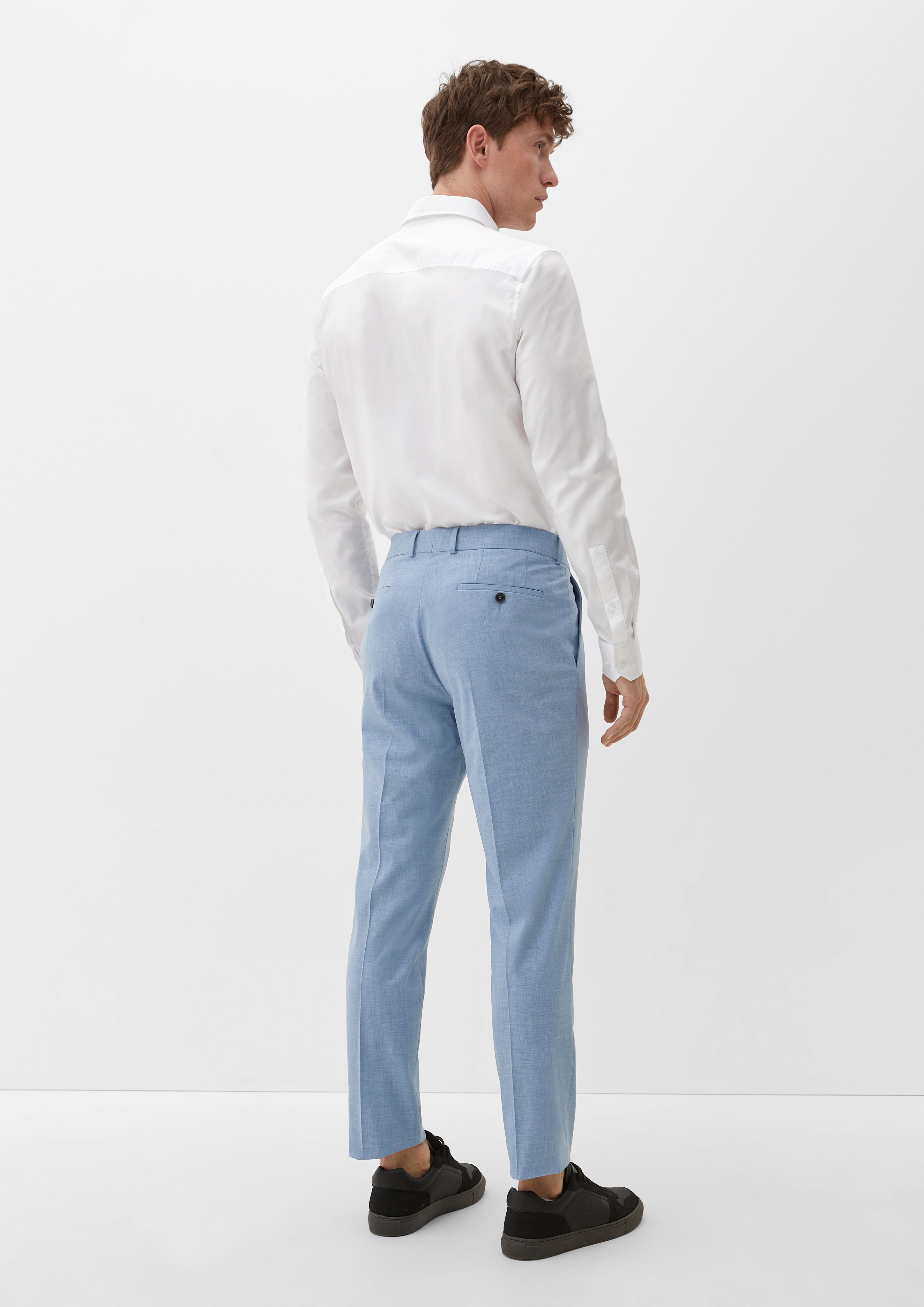 Slim: blassblau s.Oliver Wollmix aus Stoffhose Hose