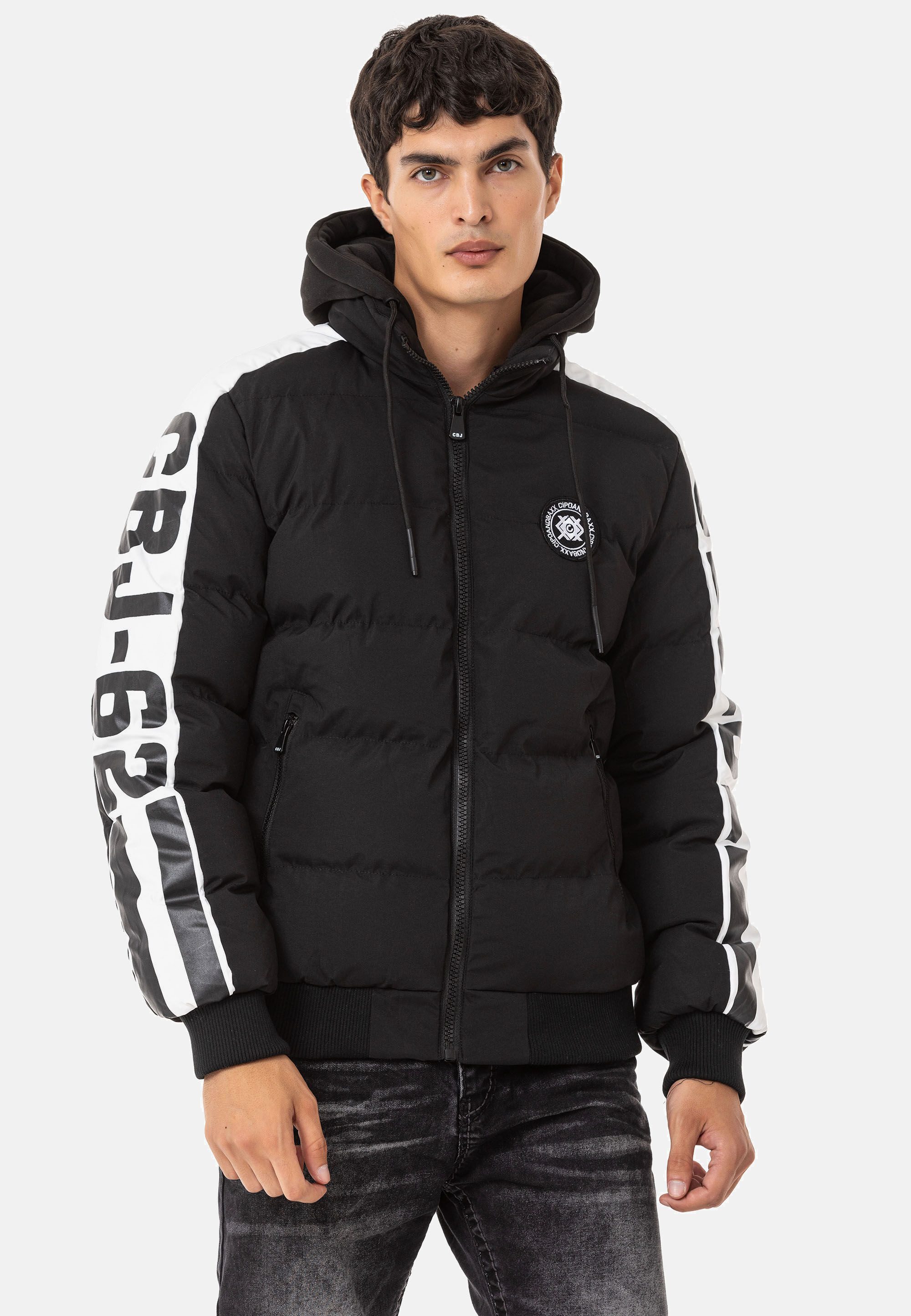 Cipo & Baxx Winterjacke Jacke mit Kapuze günstig online kaufen