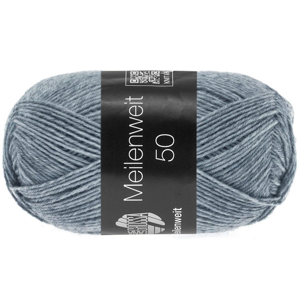 LANA GROSSA MEILENWEIT 50 g UNI 4-fach Sockenwolle Häkelwolle, 210 m (Klassisches 4-fach Sockengarn für Lieblingsprojekte, 210 m Lauflänge für feine und kreative Strickideen), 50 g