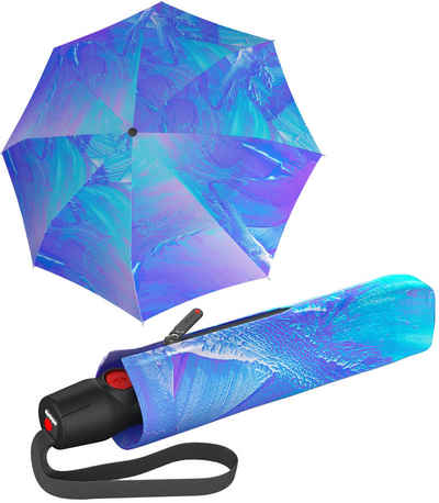 Knirps® Taschenregenschirm leichter, stabiler Schirm mit Auf-Zu-Automatik, besonders haltbar durch Fiberglas in den Speichen