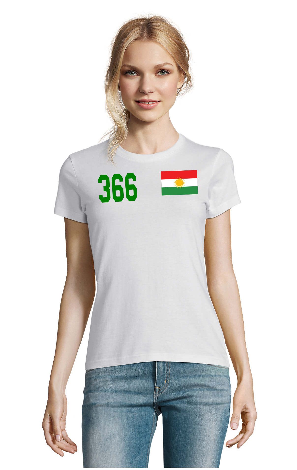 Blondie & Brownie T-Shirt Damen Kurdistan Asien Sport Trikot Fußball Handball Weltmeister WM