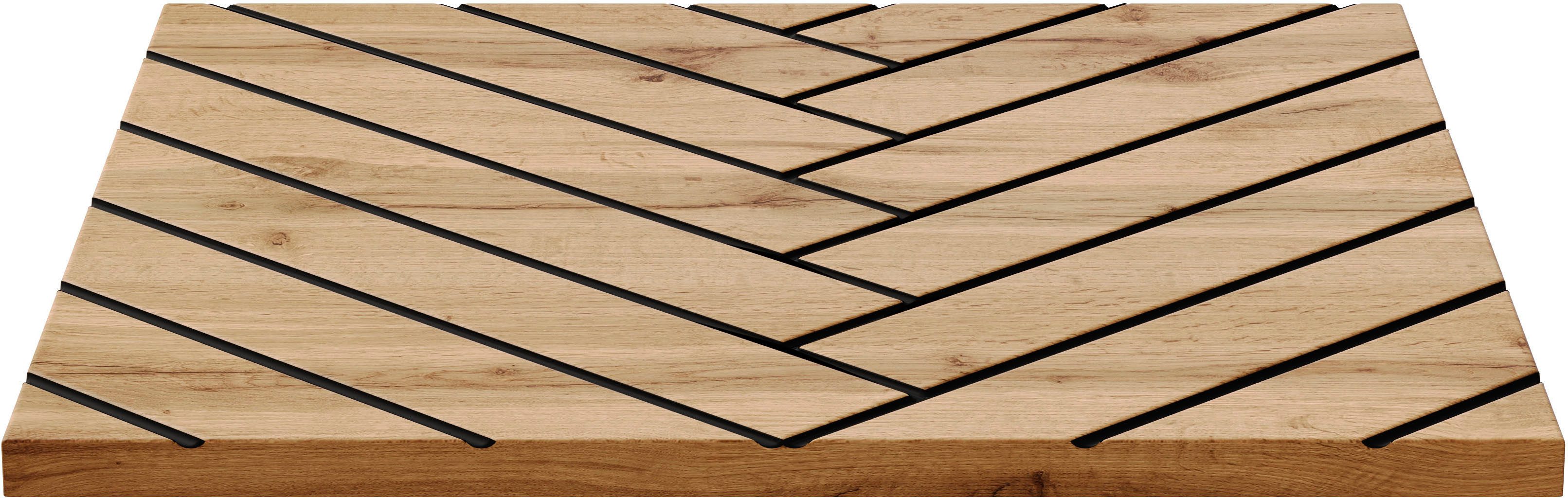 Home affaire Lowboard Vera, wahlweise mit oder ohne Beleuchtung, gefräste MDF Front mit 3D Effekt, stehend und hängend montierbar